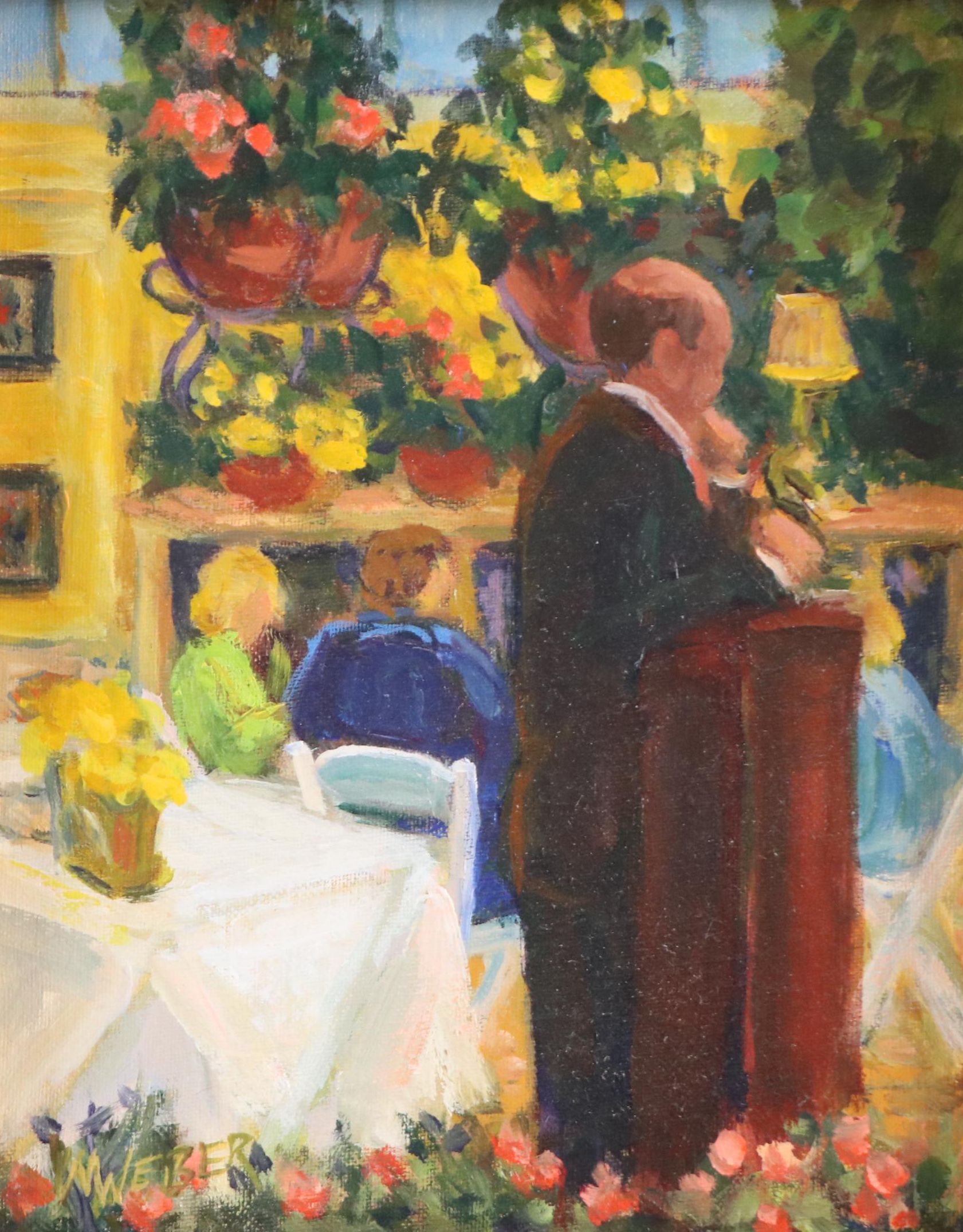 Martha E. Weber Oil Painting "Reservation?", 2006