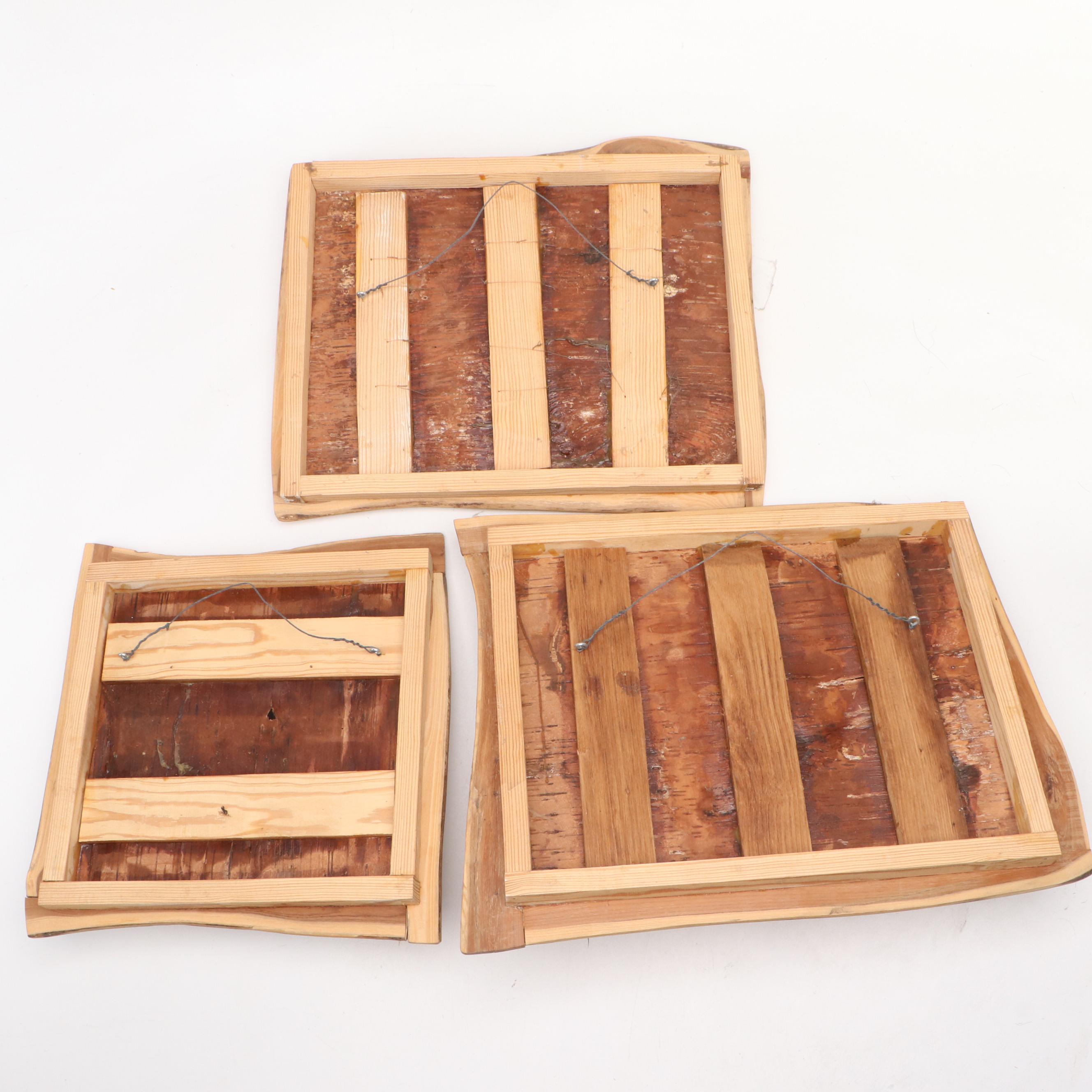 Mounted Fort Ancient Style Cord-Marked and Incised Pottery Fragments