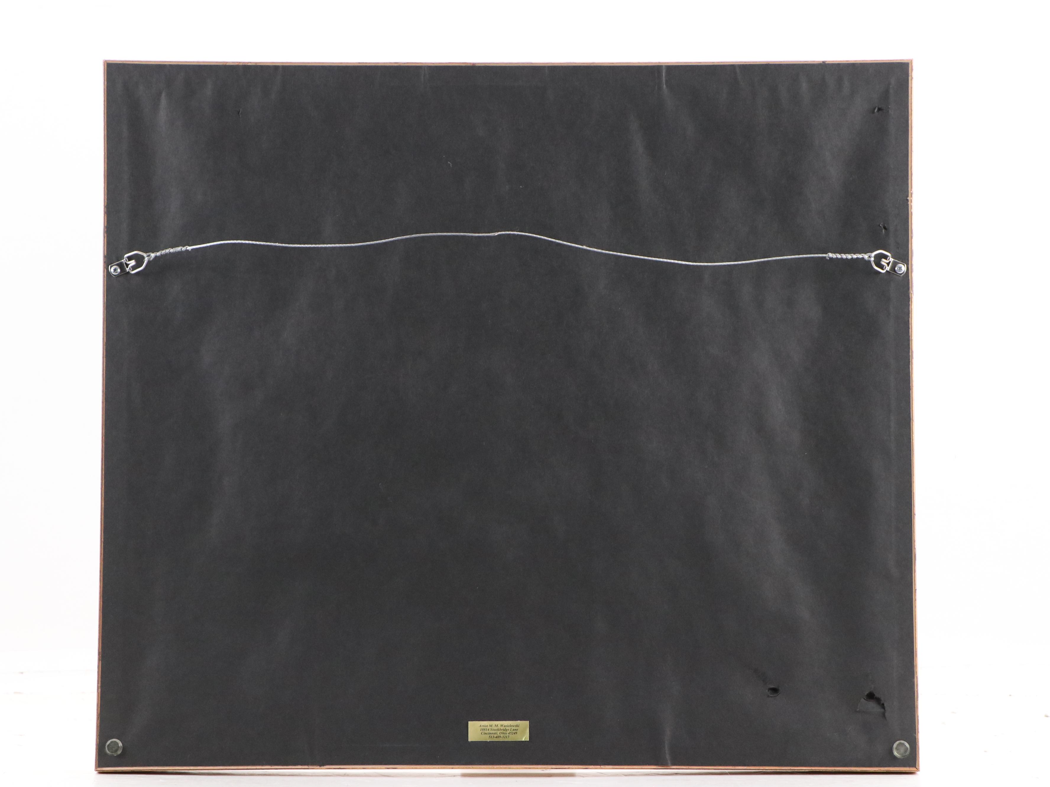 M. M. Wasielewski Pastel Drawing of Beach Scene, 1994