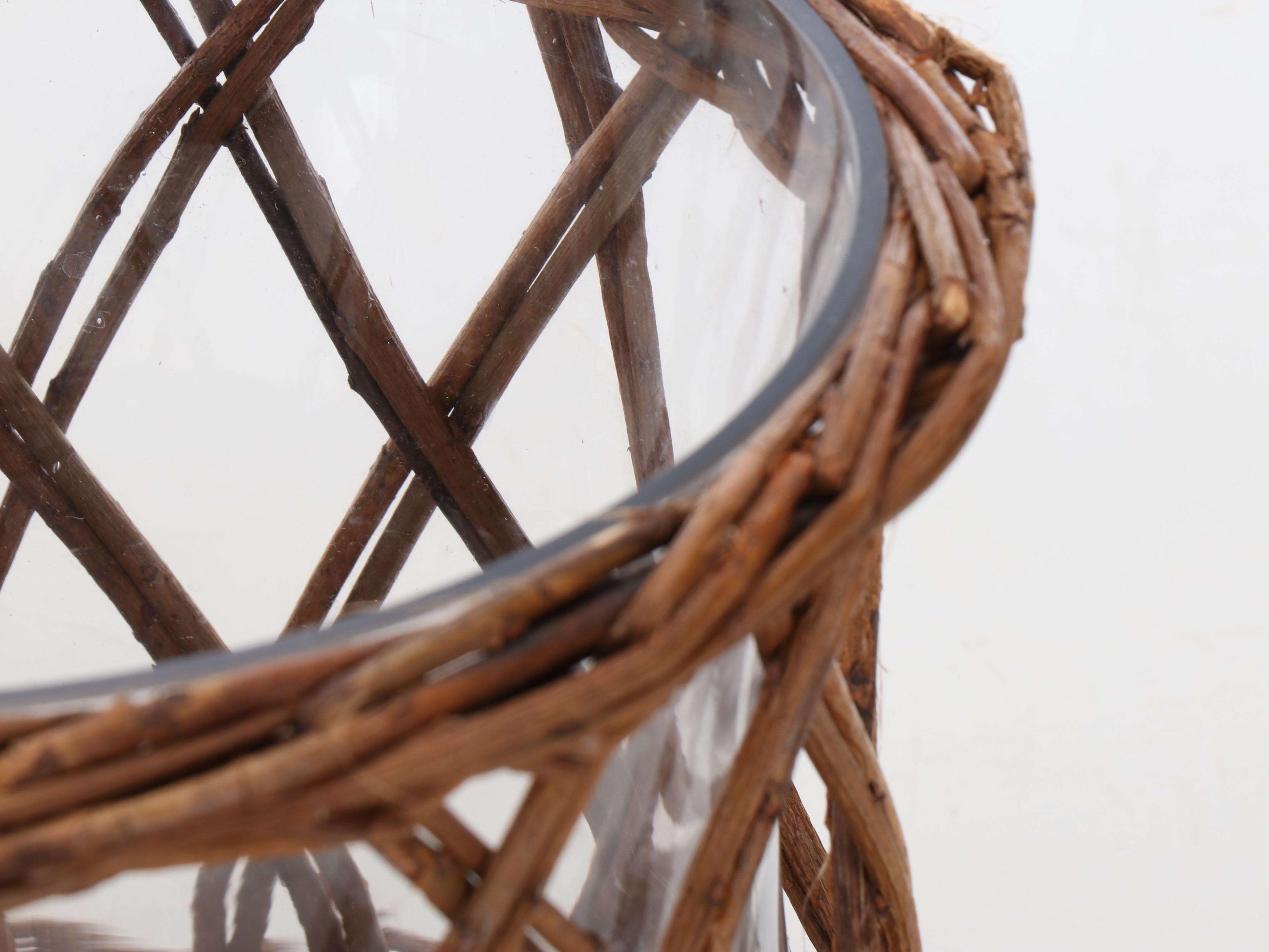 Basket Wrapped Glass Planters with More Yard and Porch Décor