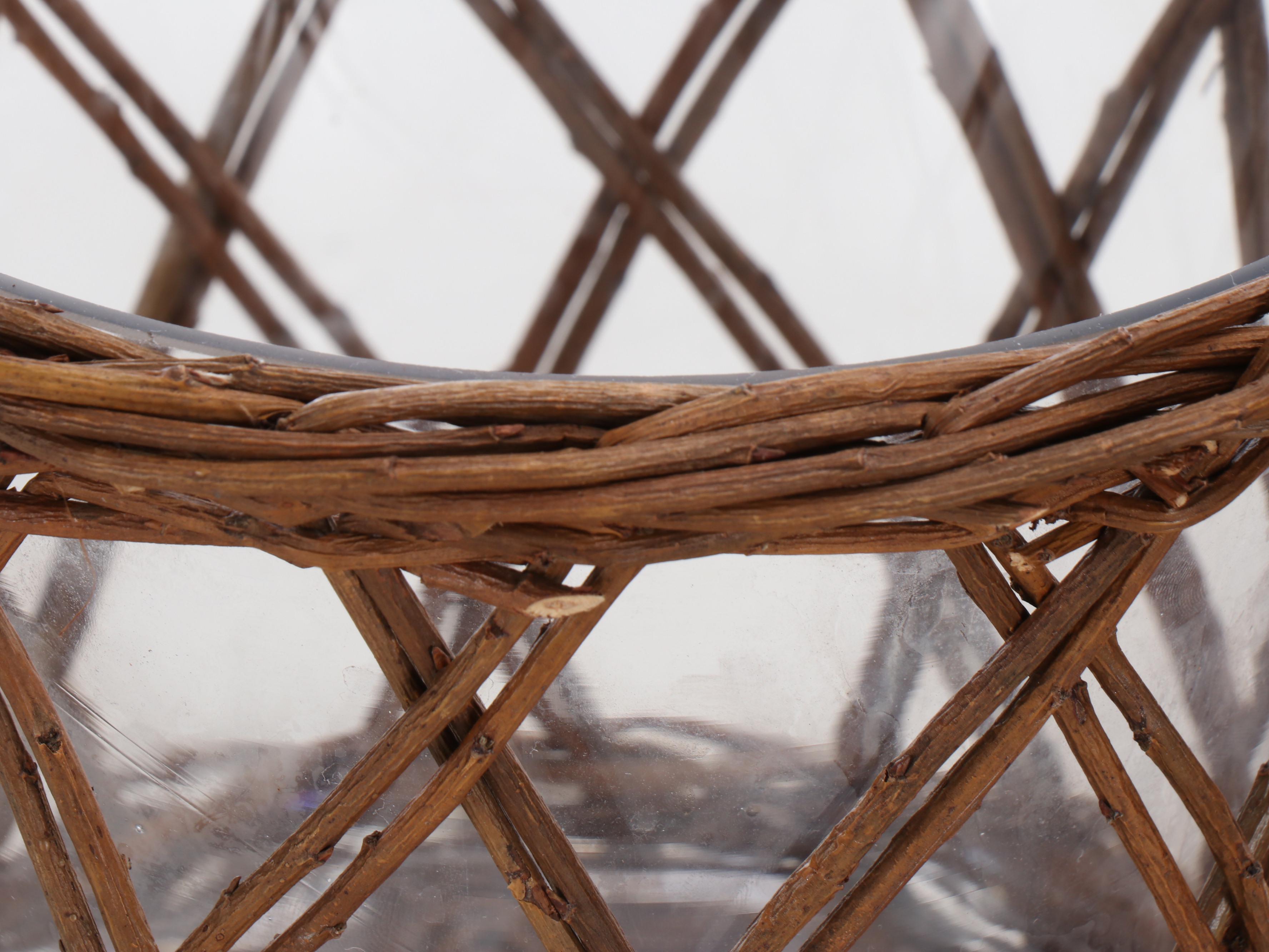 Basket Wrapped Glass Planters with More Yard and Porch Décor