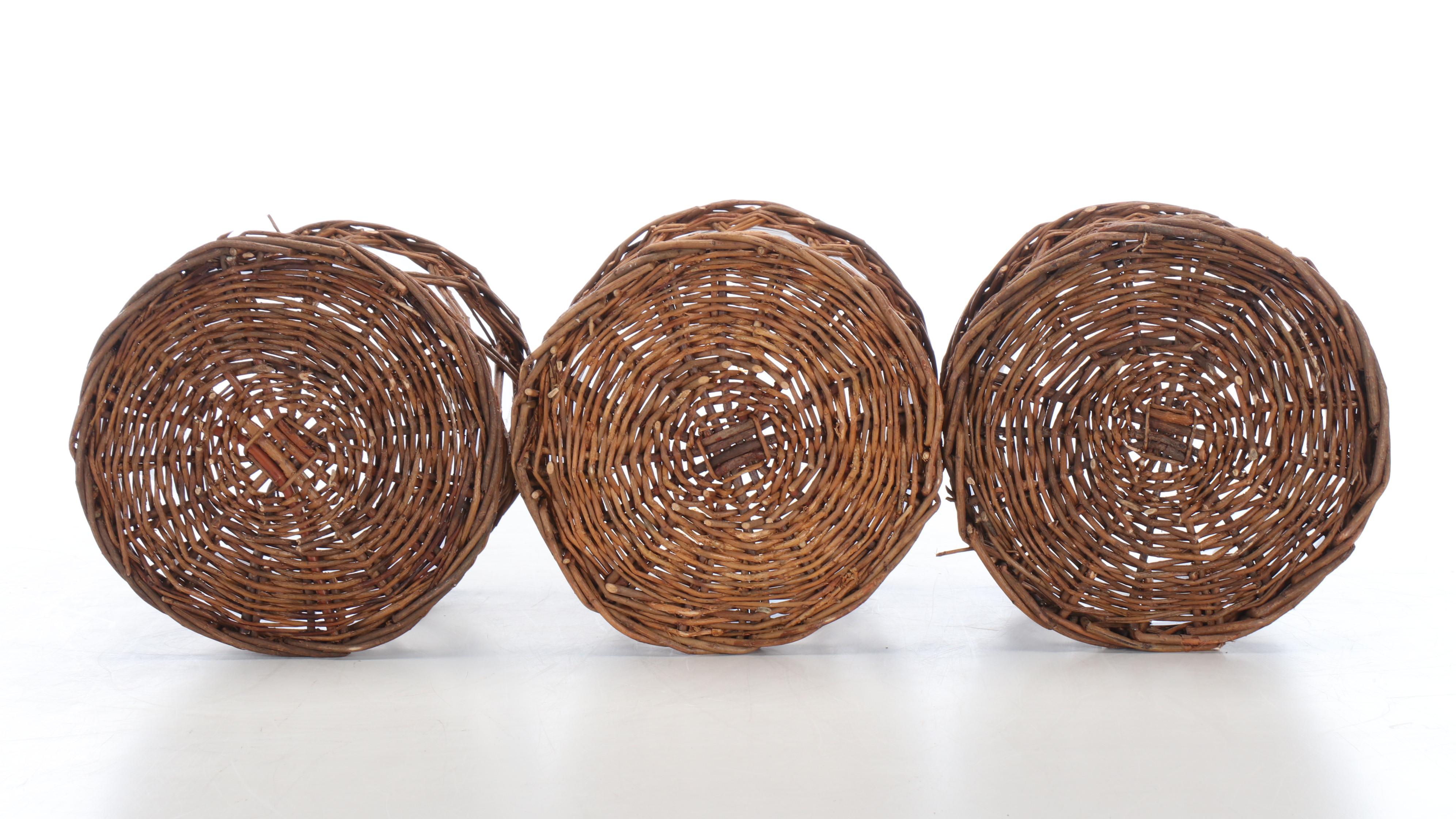 Basket Wrapped Glass Planters with More Yard and Porch Décor