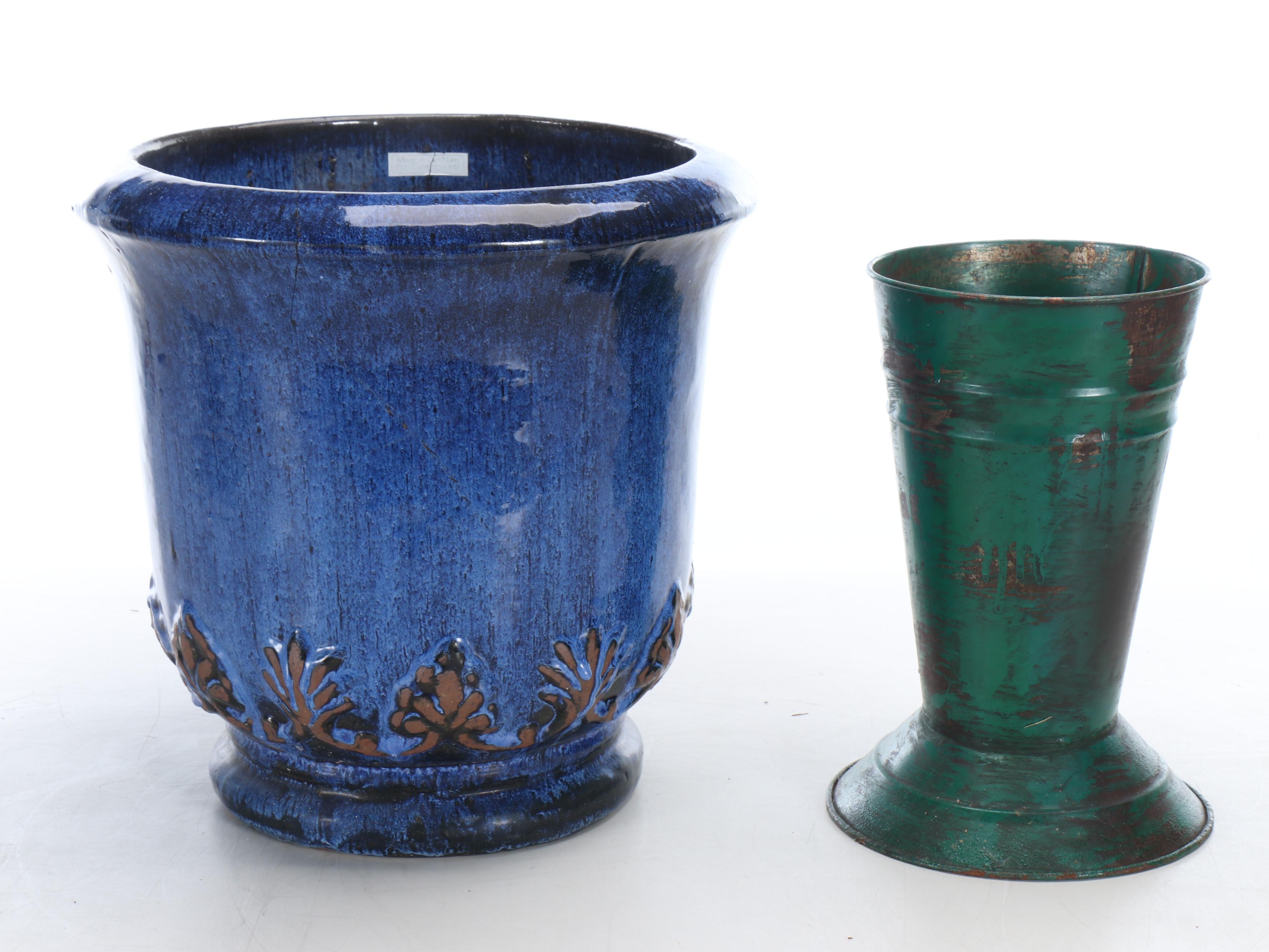 Basket Wrapped Glass Planters with More Yard and Porch Décor