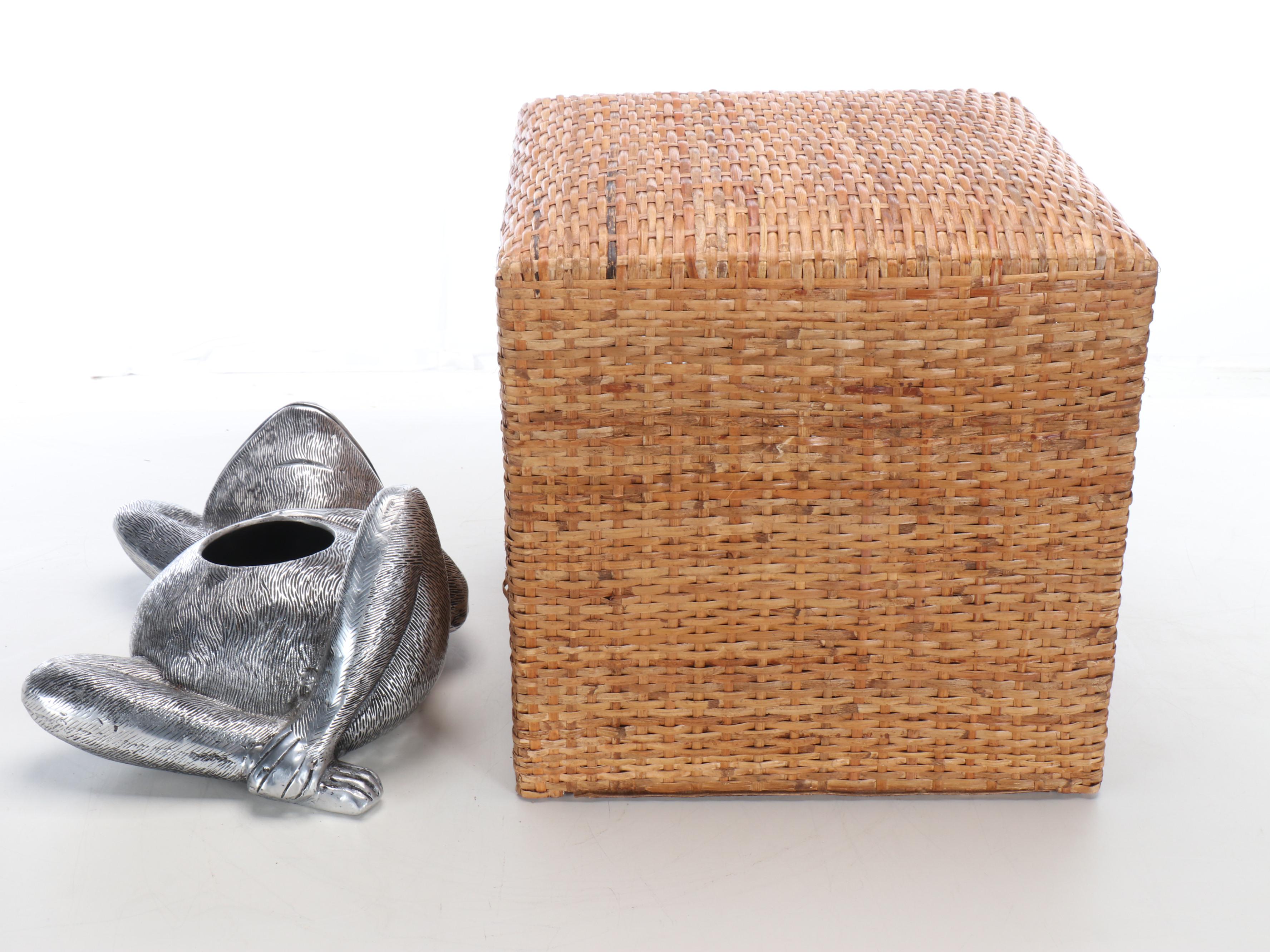 Basket Wrapped Glass Planters with More Yard and Porch Décor