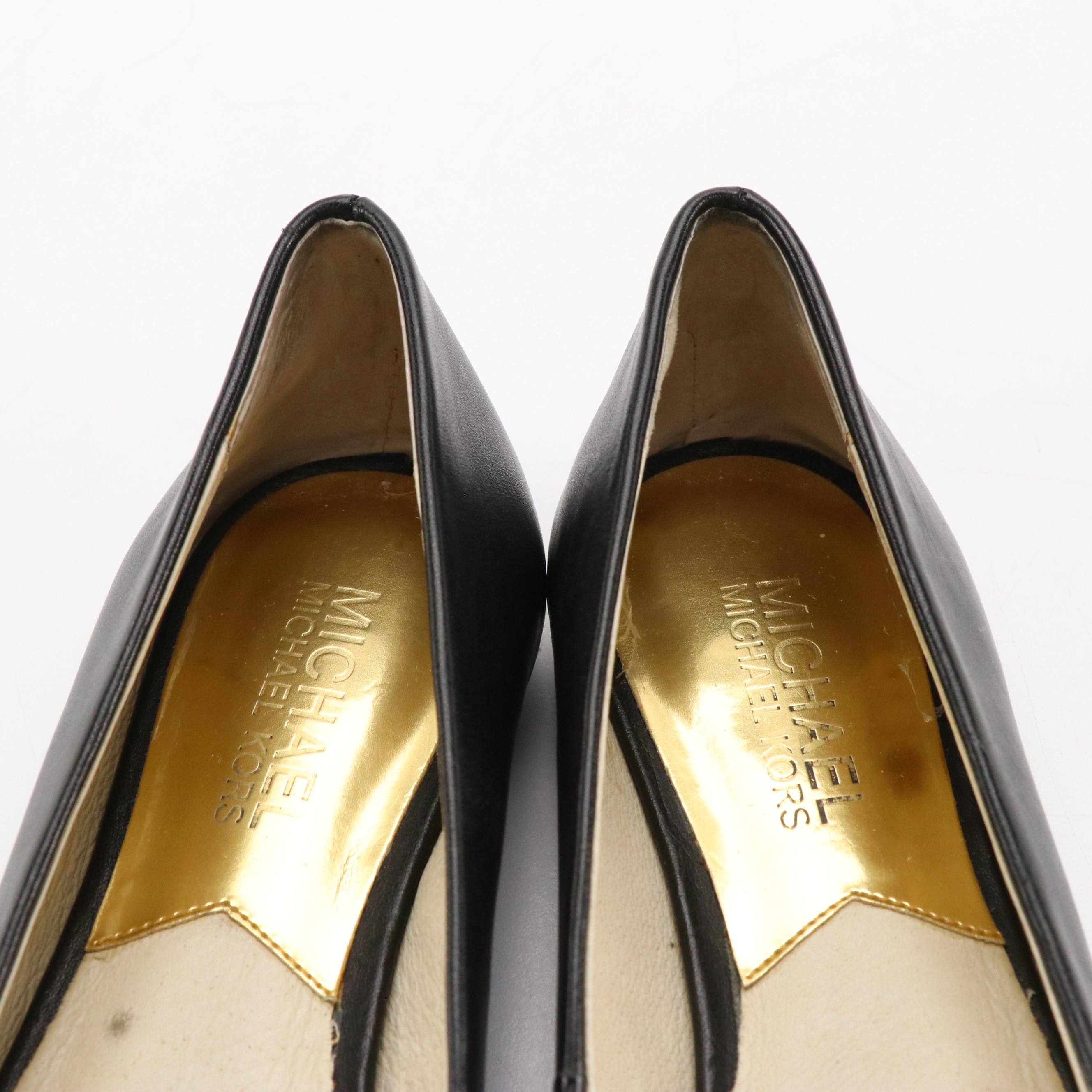 Michael Michael Kors Hayley and Sabrina Cap-Toe Flats in Leather