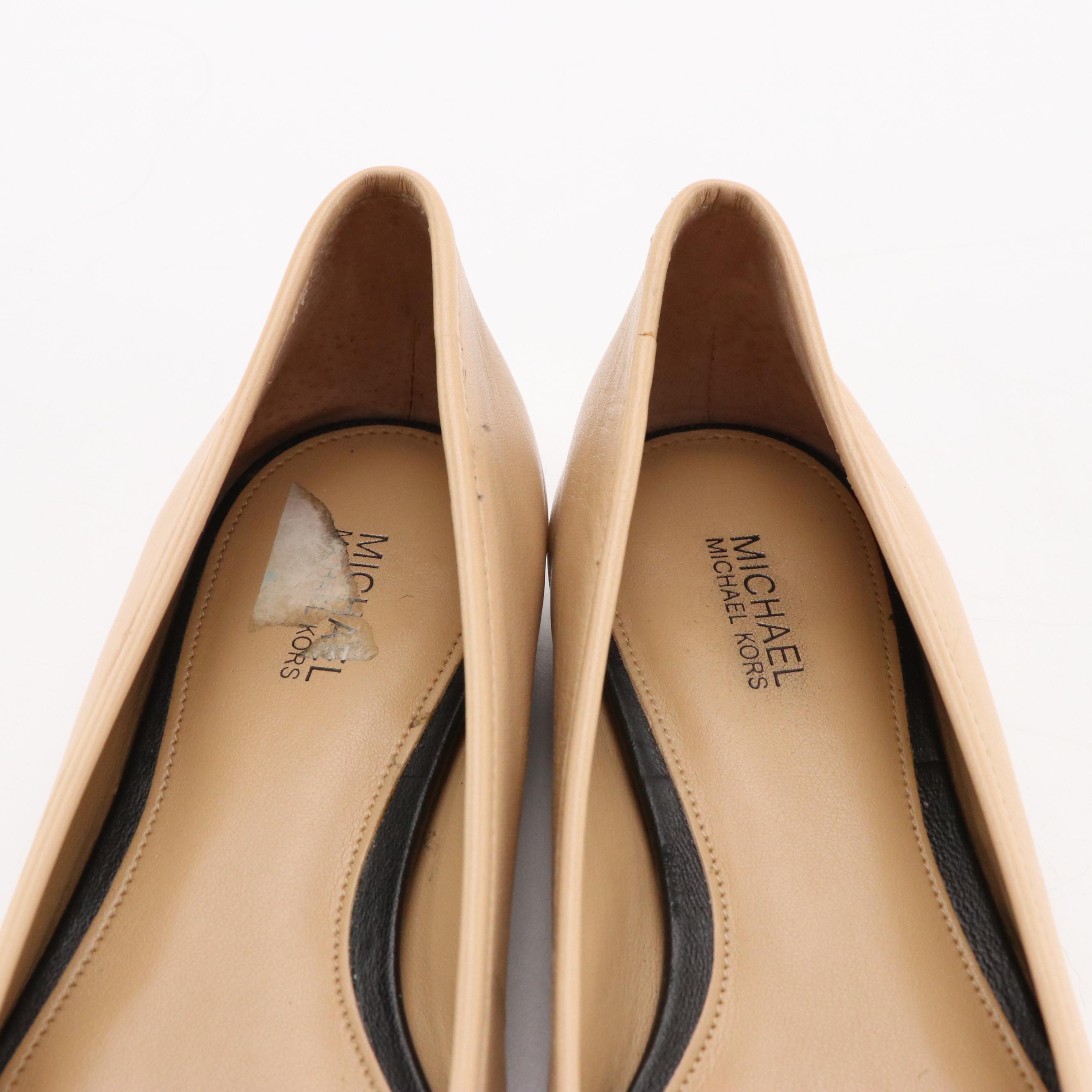 Michael Michael Kors Hayley and Sabrina Cap-Toe Flats in Leather