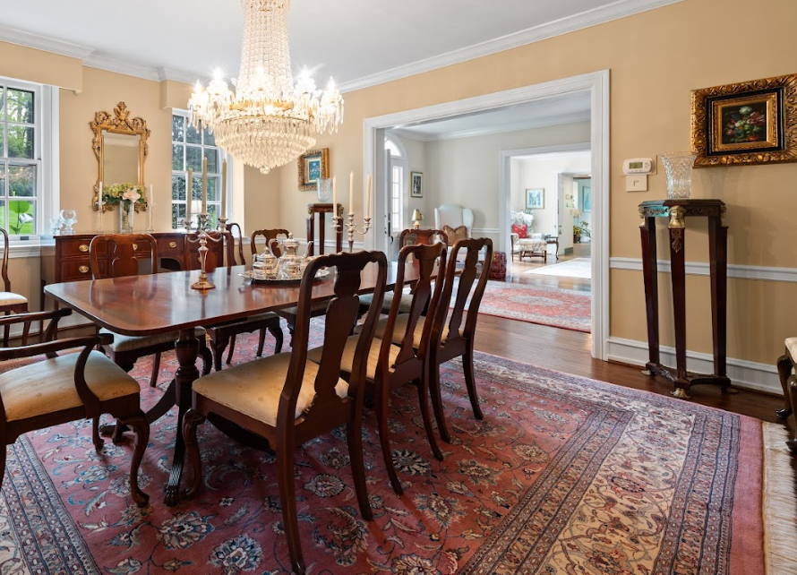 Empire Style Marble Top Brass Mounted Mahogany Stands, 20th Century