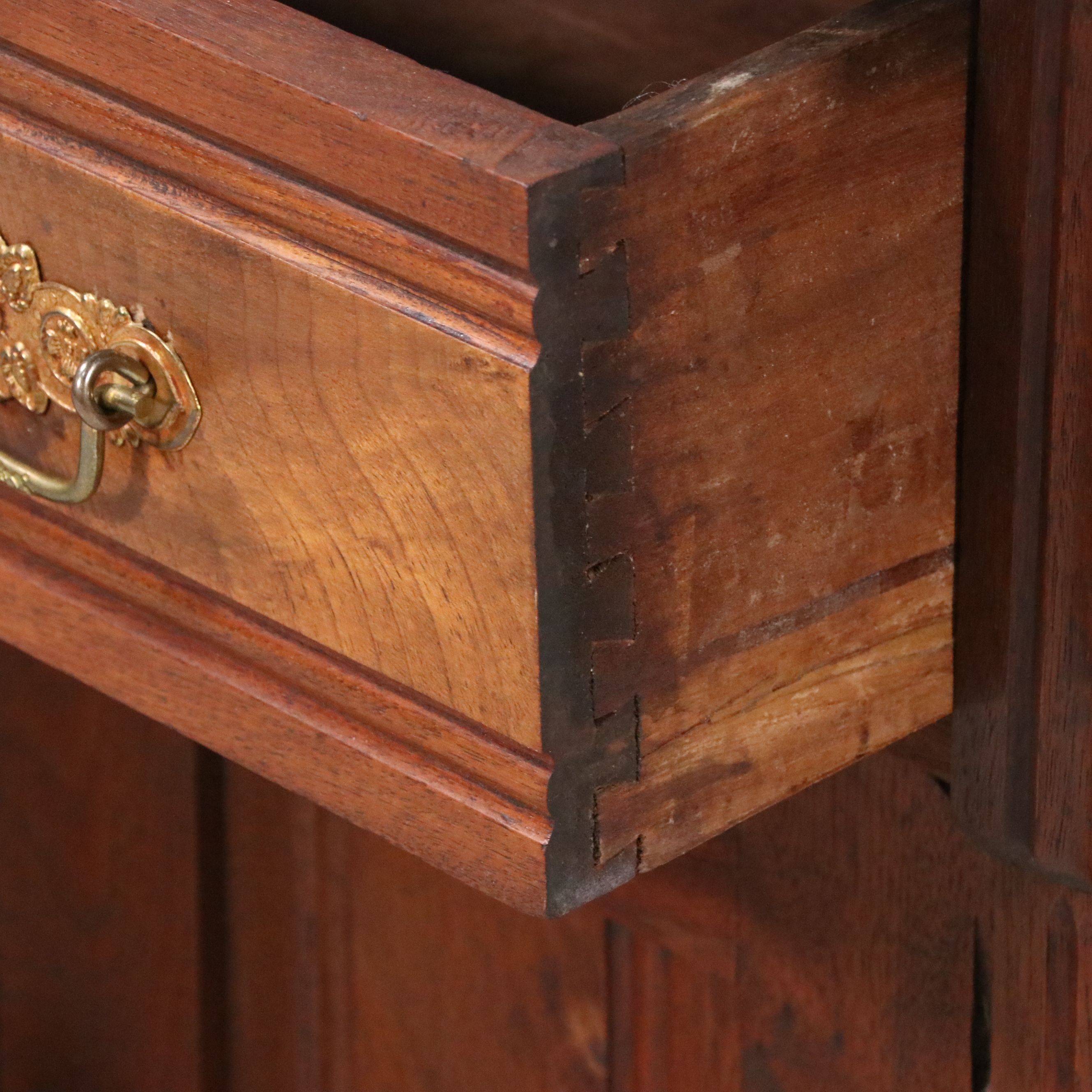Victorian Marble Top Walnut Washstand, Late 19th/Early 20th Century