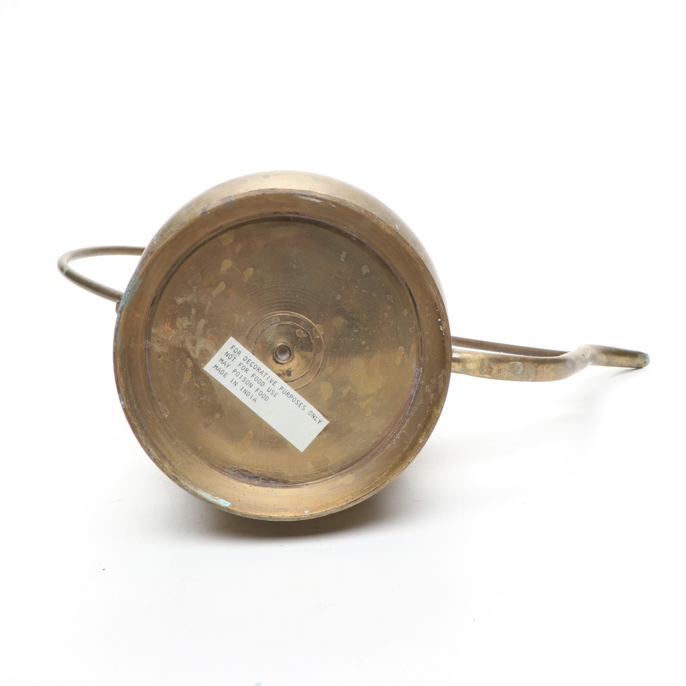 Waldow Tin Lined Copper Mug with Other Brass and Copper Decor