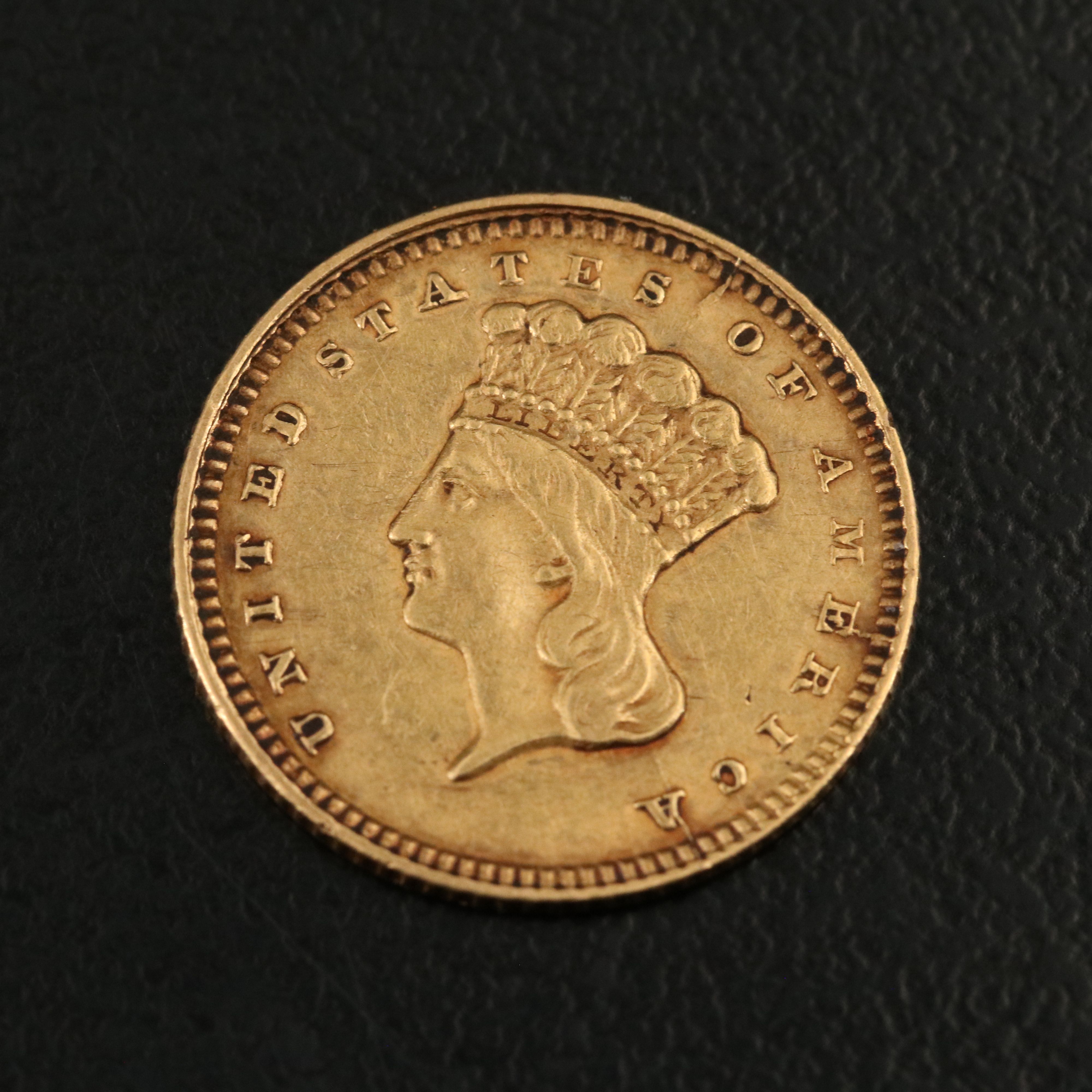 1861 Type III Indian Princess $1 Gold Coin