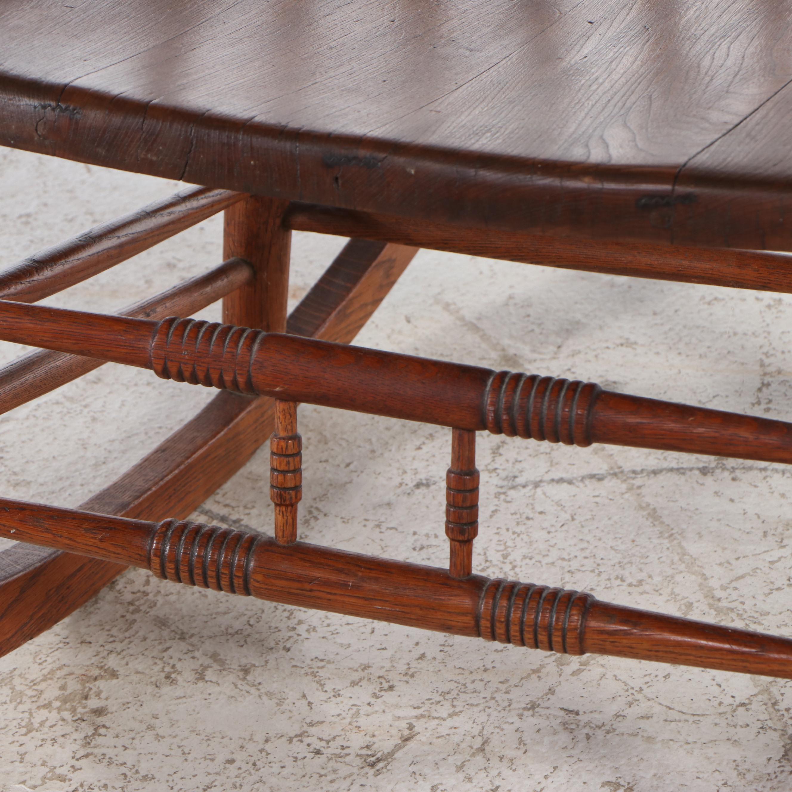 Victorian Press Carved Oak Rocking Chair, Late 19th/Early 20th Century