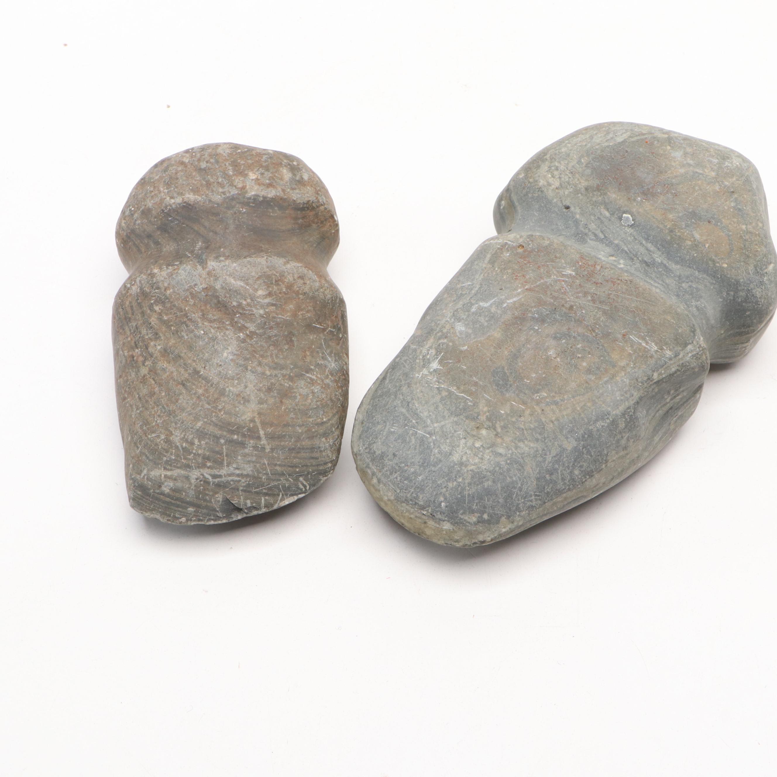 Native American Grooved Stone Axeheads