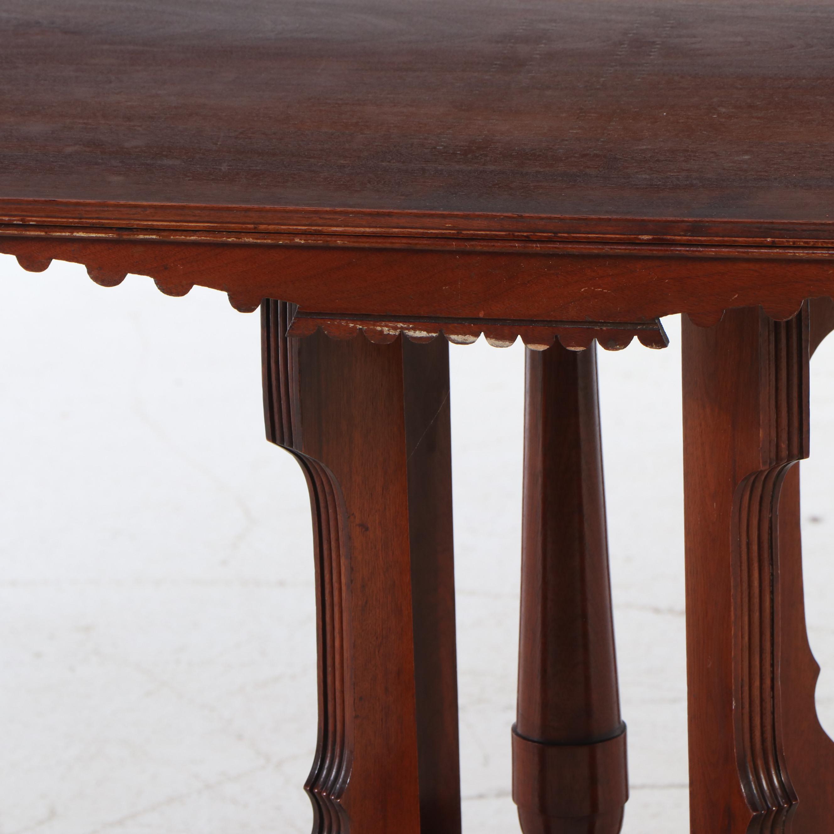 Victorian Eastlake Walnut Parlor Table, Late 19th/Early 20th Century