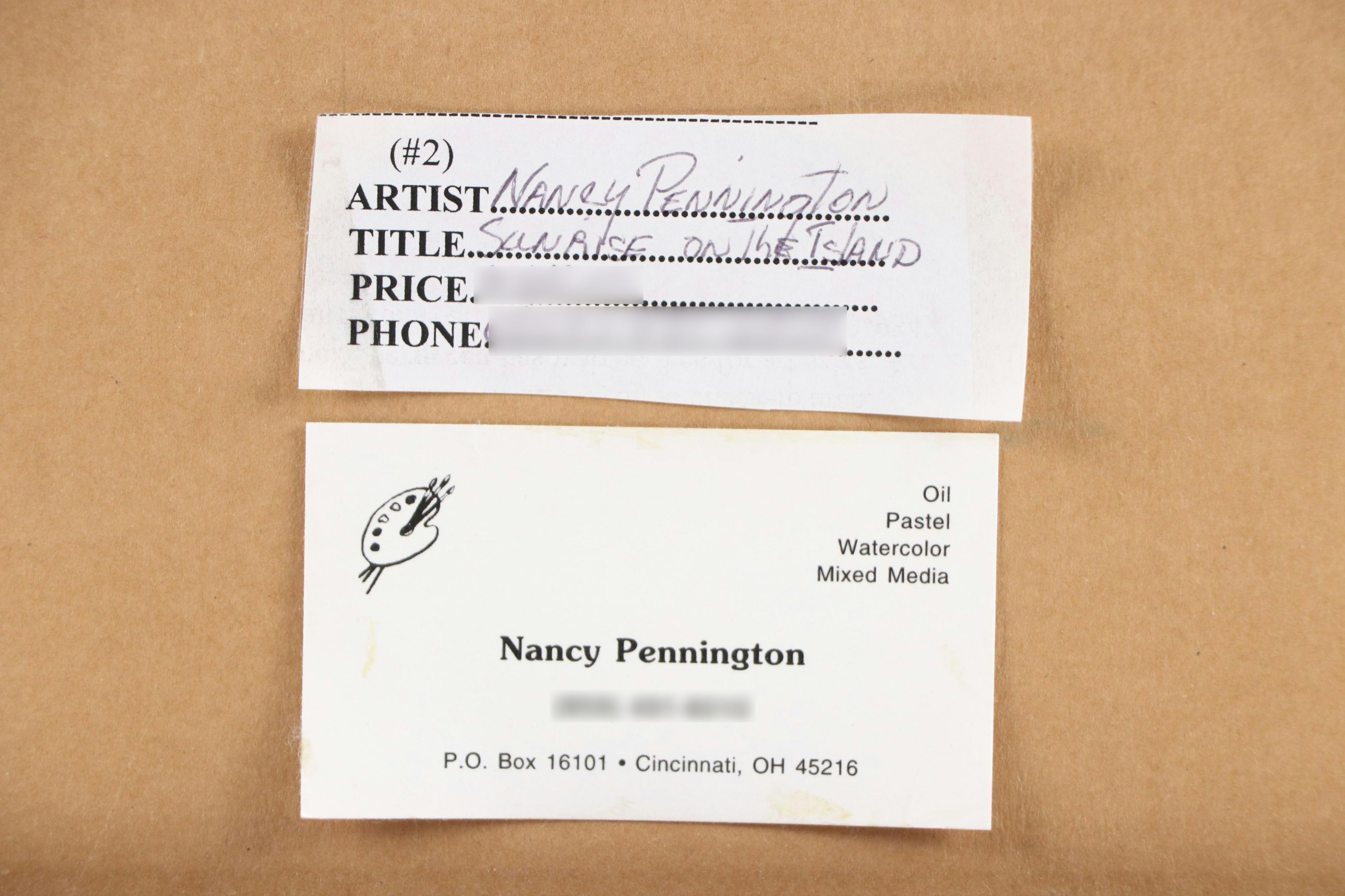 Nancy Pennington Watercolor Painting "Sunrise on the Island," Late 20th Century