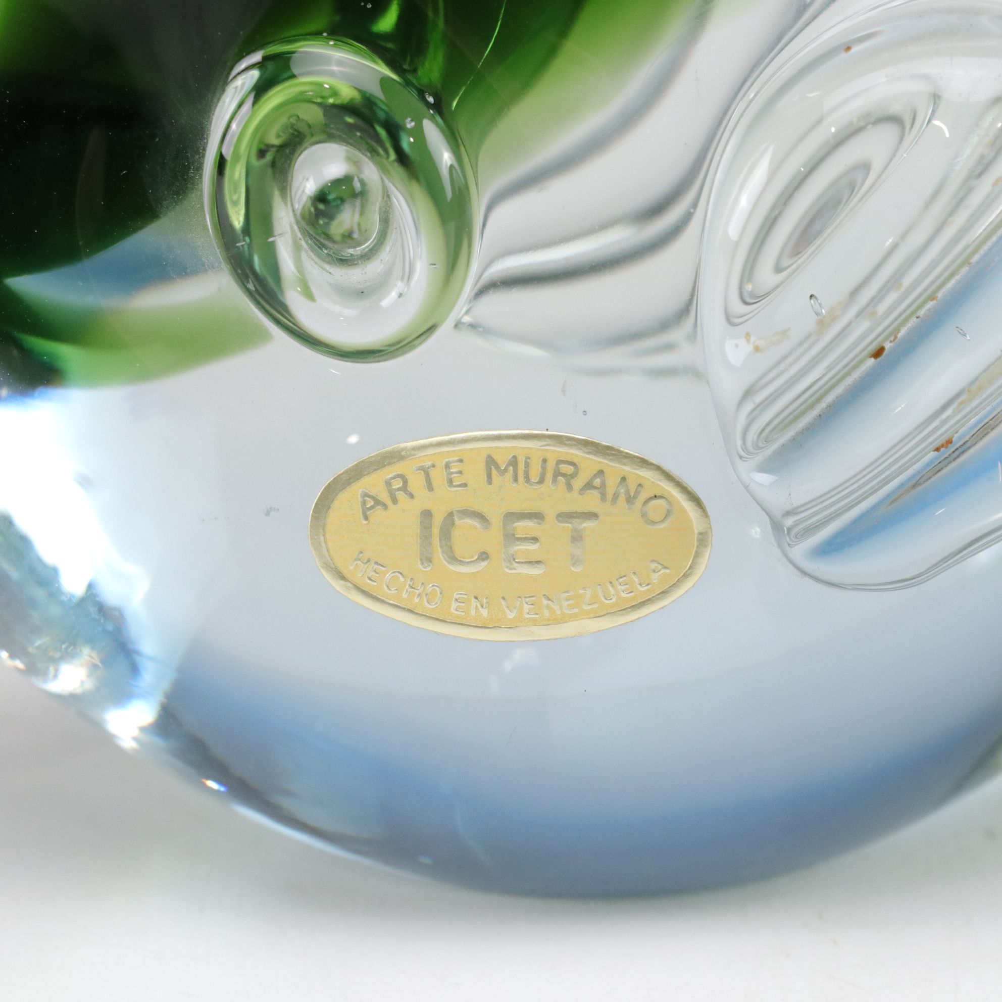 Venezuelan Arte Murano ICET Glass Fish Figurine