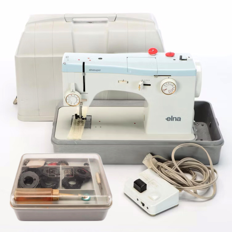 Elna Super Metal Sewing Machine with Accessories