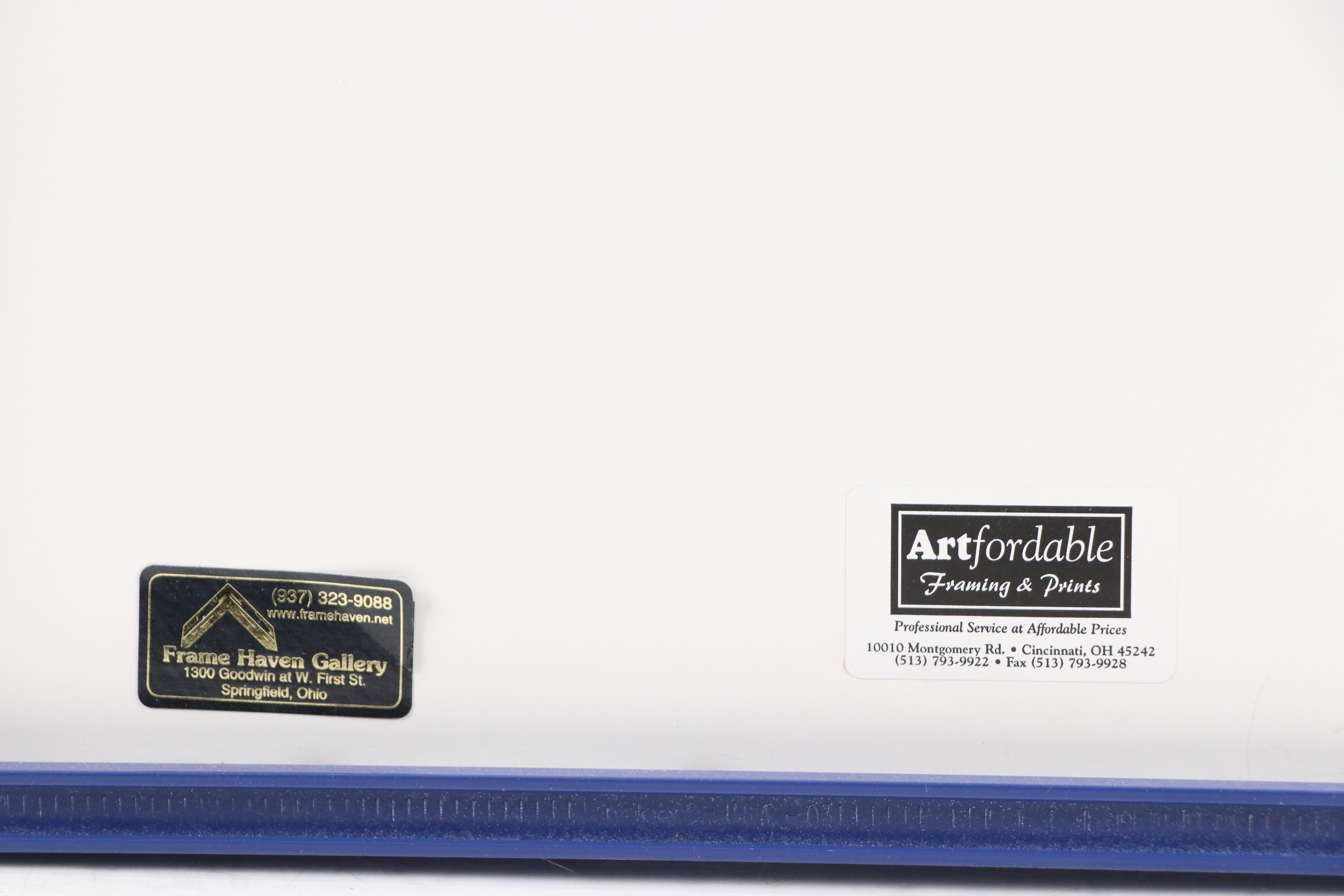 Marge Johnson Modernist Watercolor Painting "Cityscape," Late 20th Century