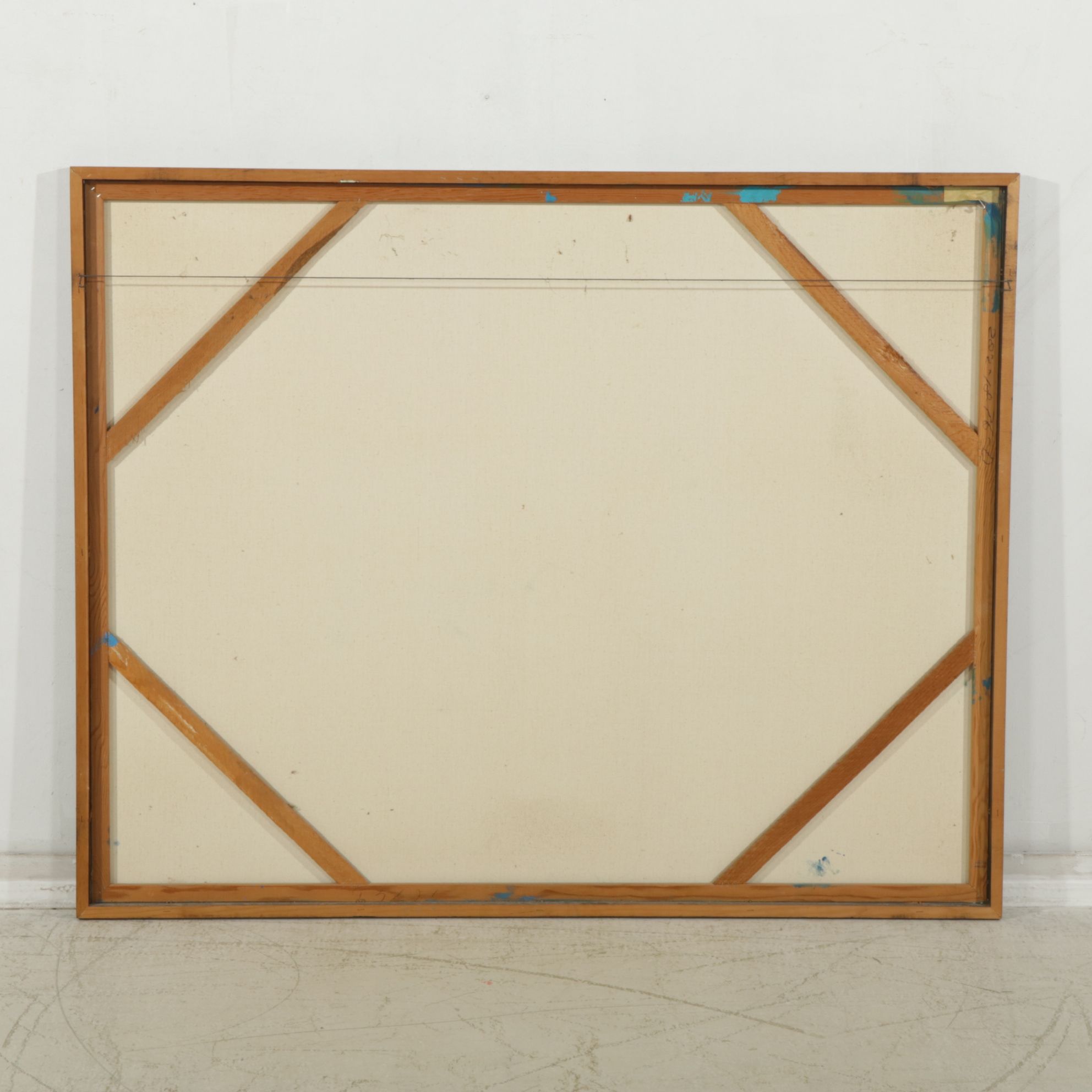 Modernist Abstract Oil Painting, Late 20th Century