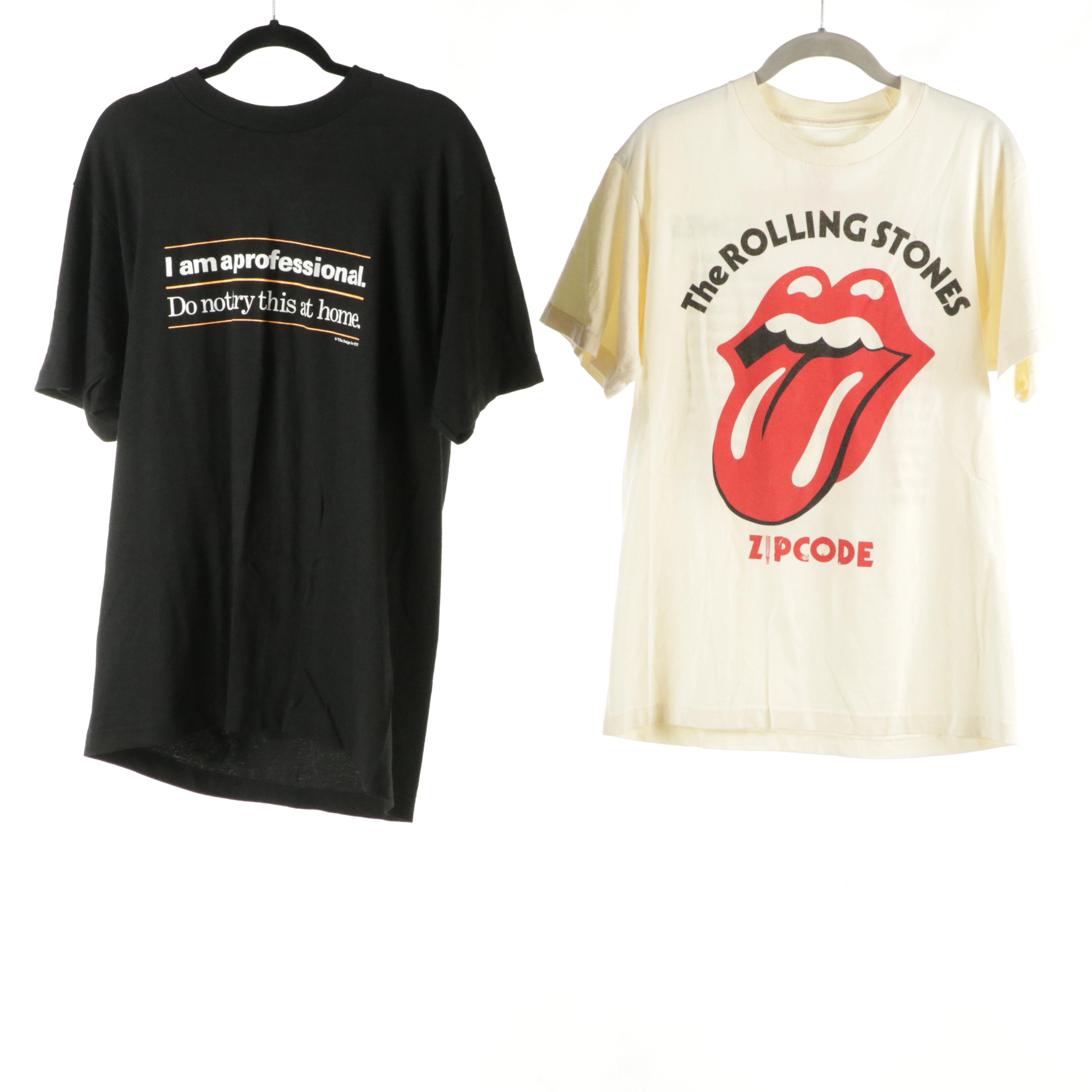 Men's The Rolling Stones, Kentucky Basketball & Other T-Shirts with Zip Jackets