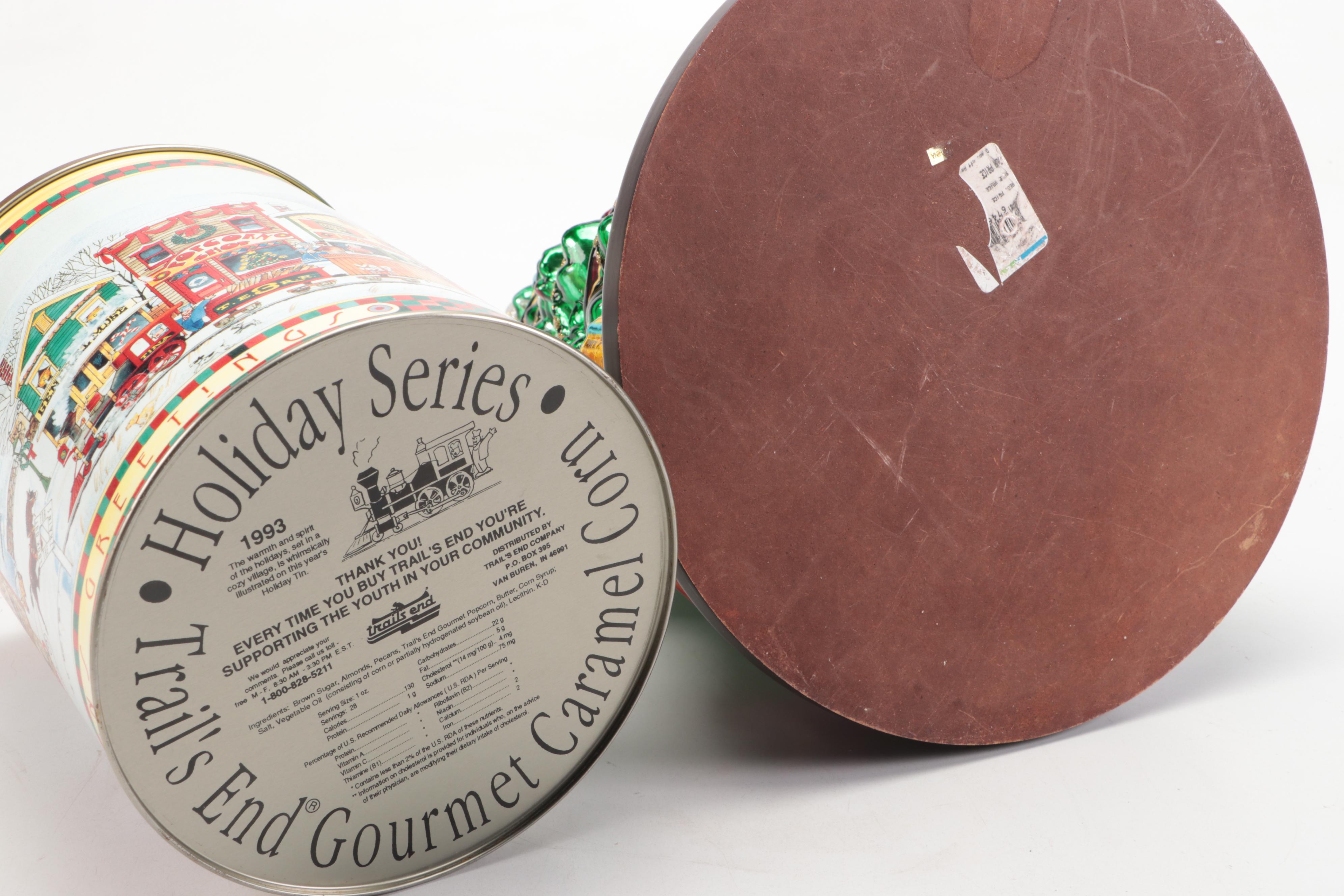 Glass and Light Up Table Top Christmas Trees with Other Holiday Home Décor