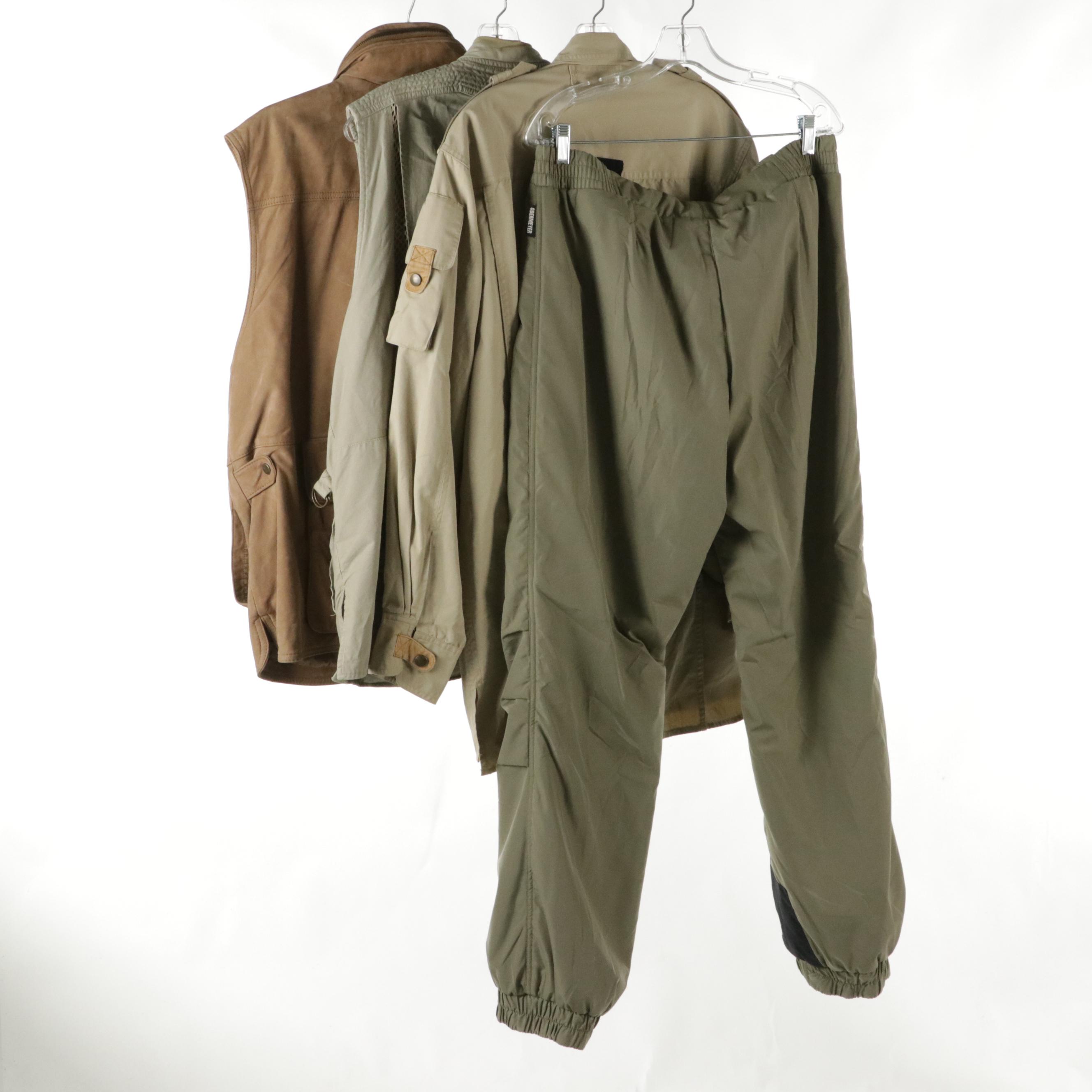 Men's Banana Republic Net "Photojournalist" Vest, J. Peterman Utility Vest, More