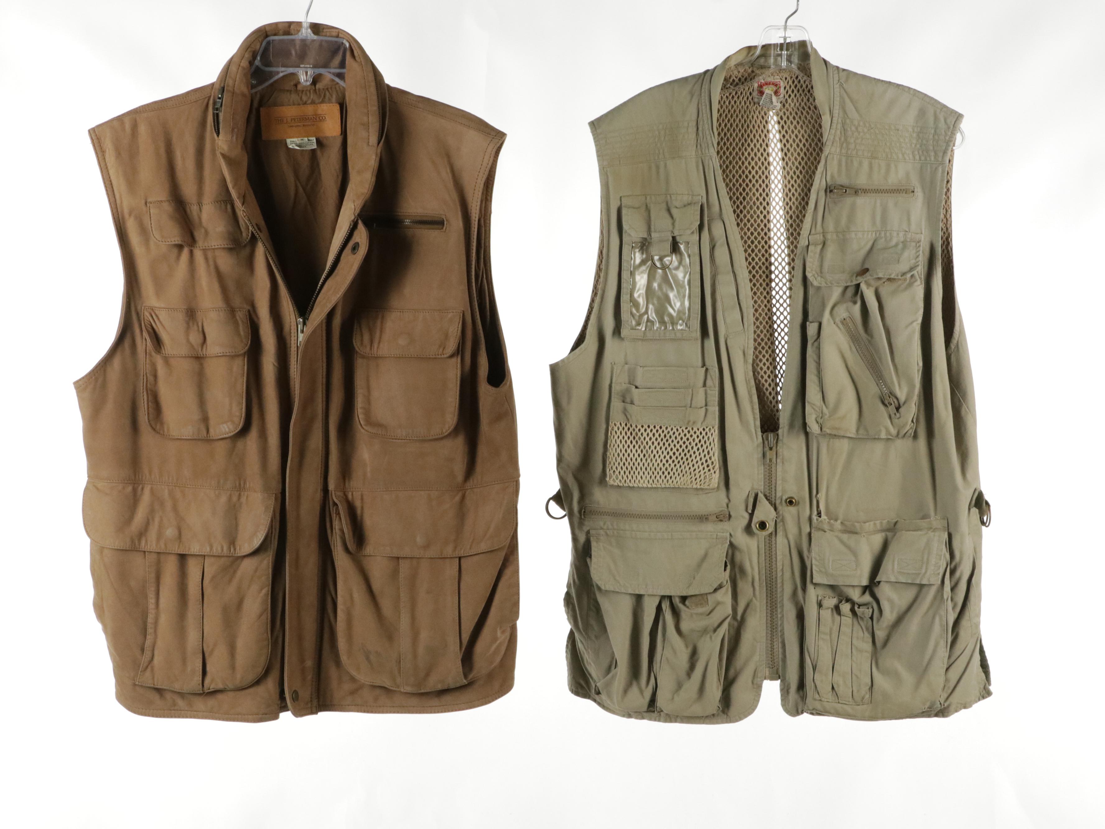 Men's Banana Republic Net "Photojournalist" Vest, J. Peterman Utility Vest, More