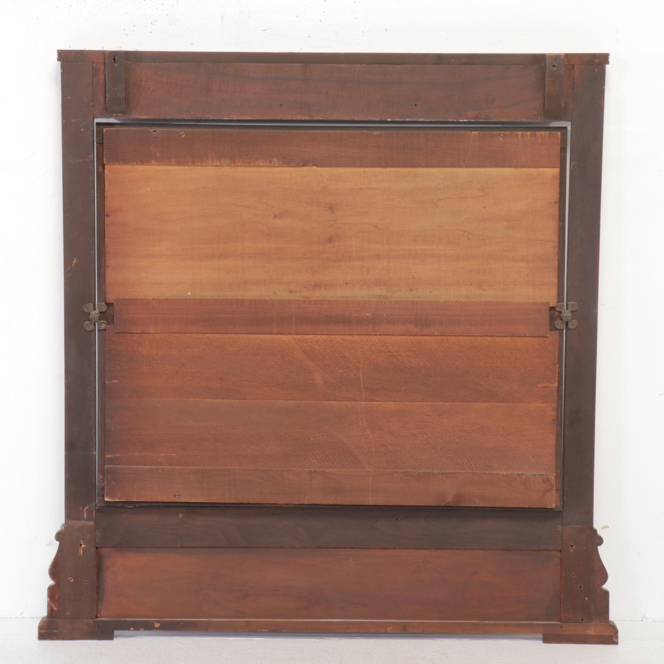 Victorian Carved Mahogany Dresser Mirror, Late 19th Century
