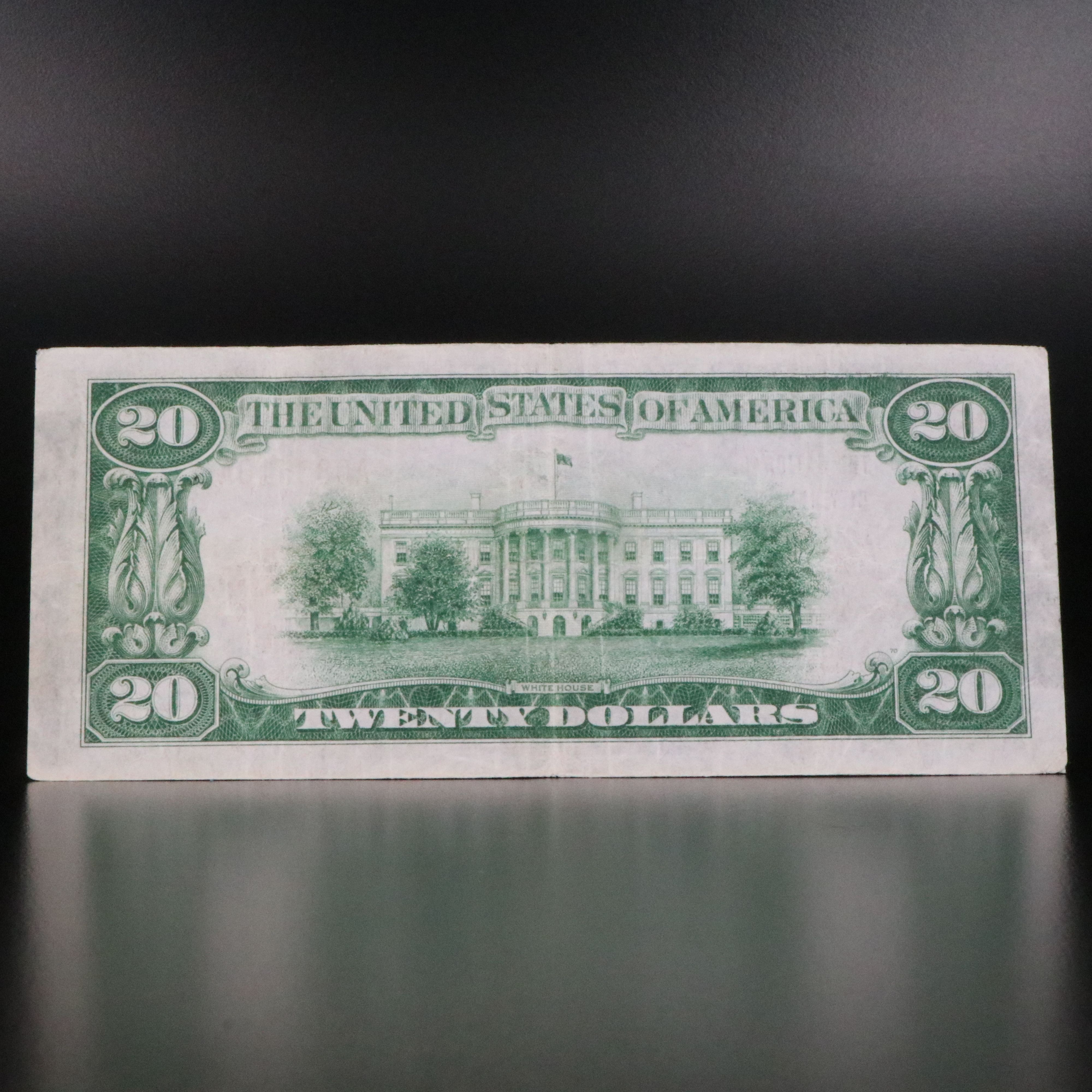 1929 Twenty Dollar National Bank Note From the National City Bank  of New York