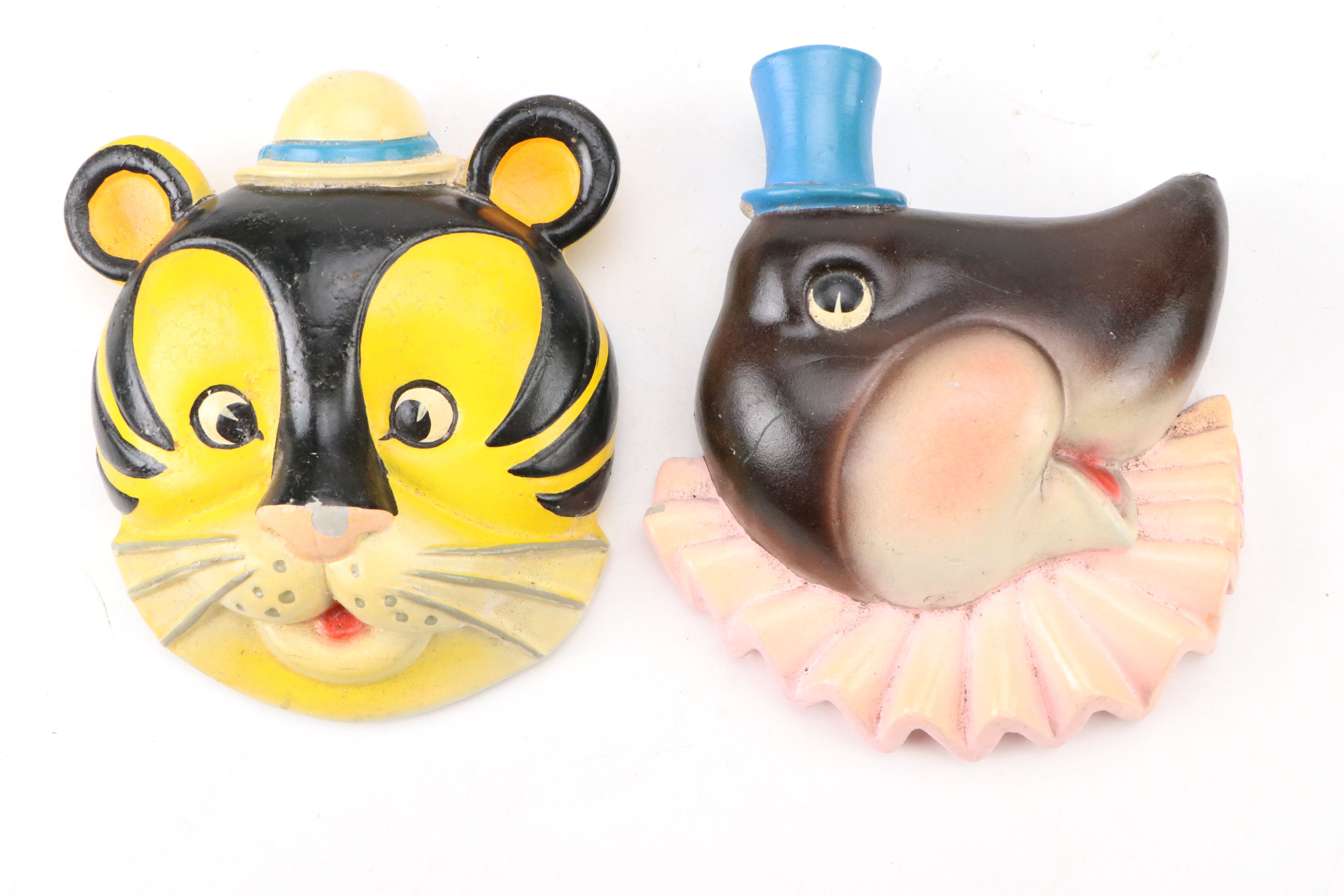 Norleans Chalkware Animal Wall Décor with Vintage Children's Books