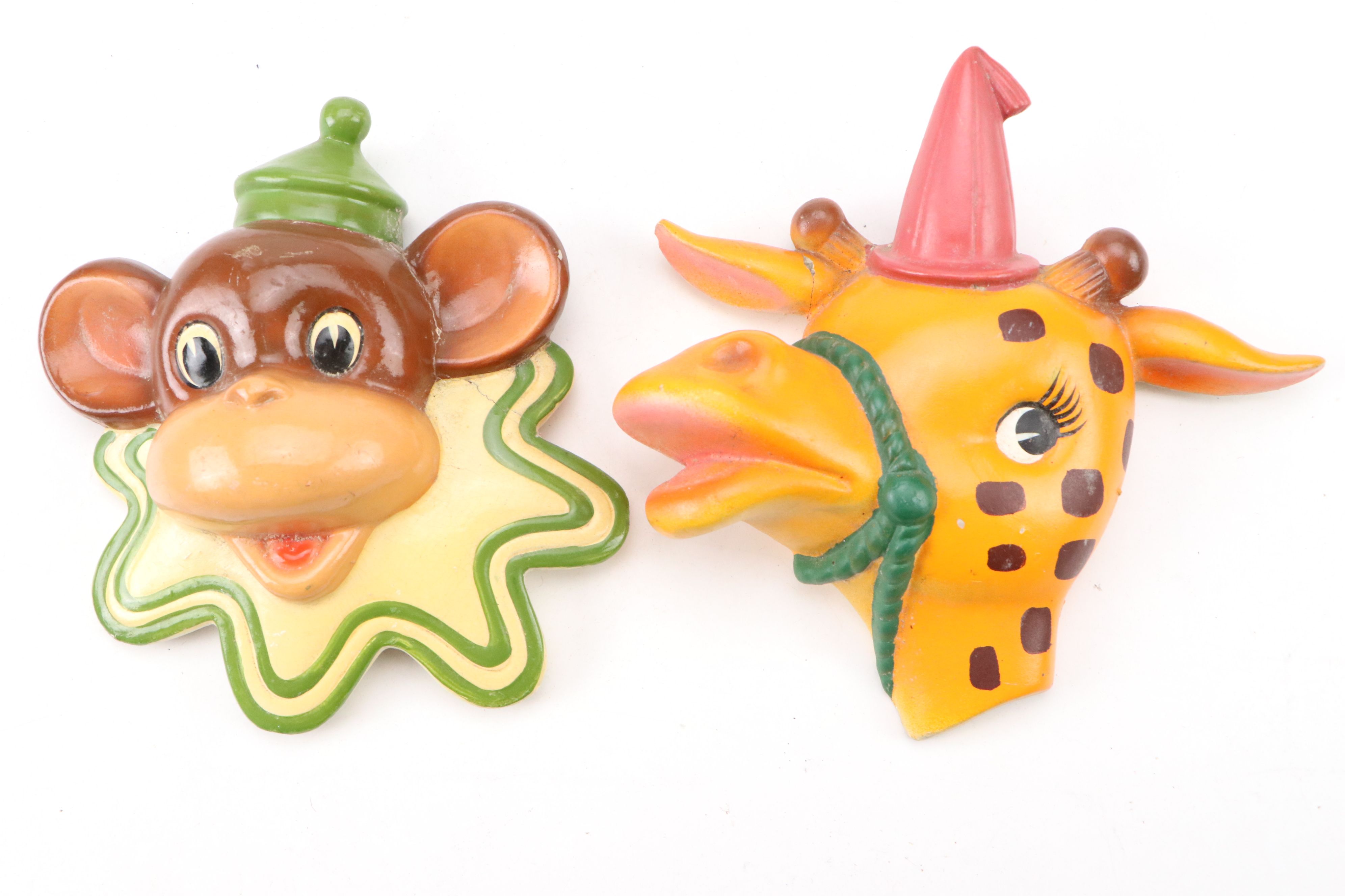 Norleans Chalkware Animal Wall Décor with Vintage Children's Books