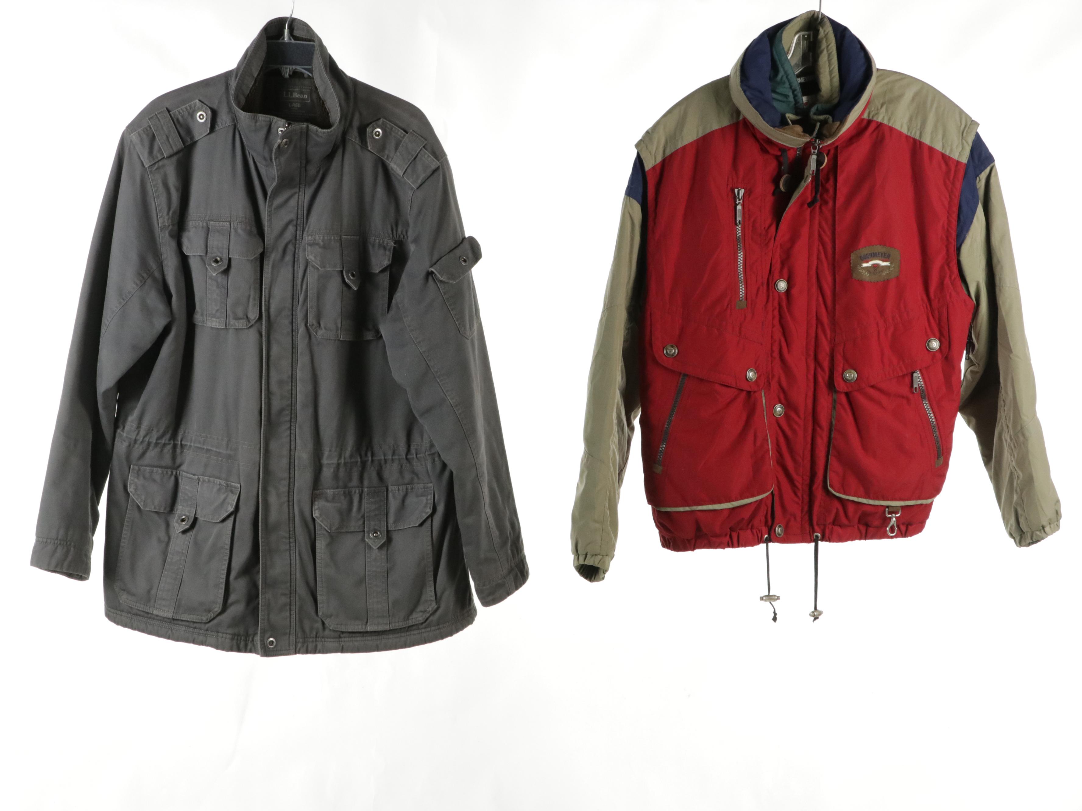 Men's Orvis Cow Hide Suede Utility Vest, Obermeyer Double Layer Coat, and More