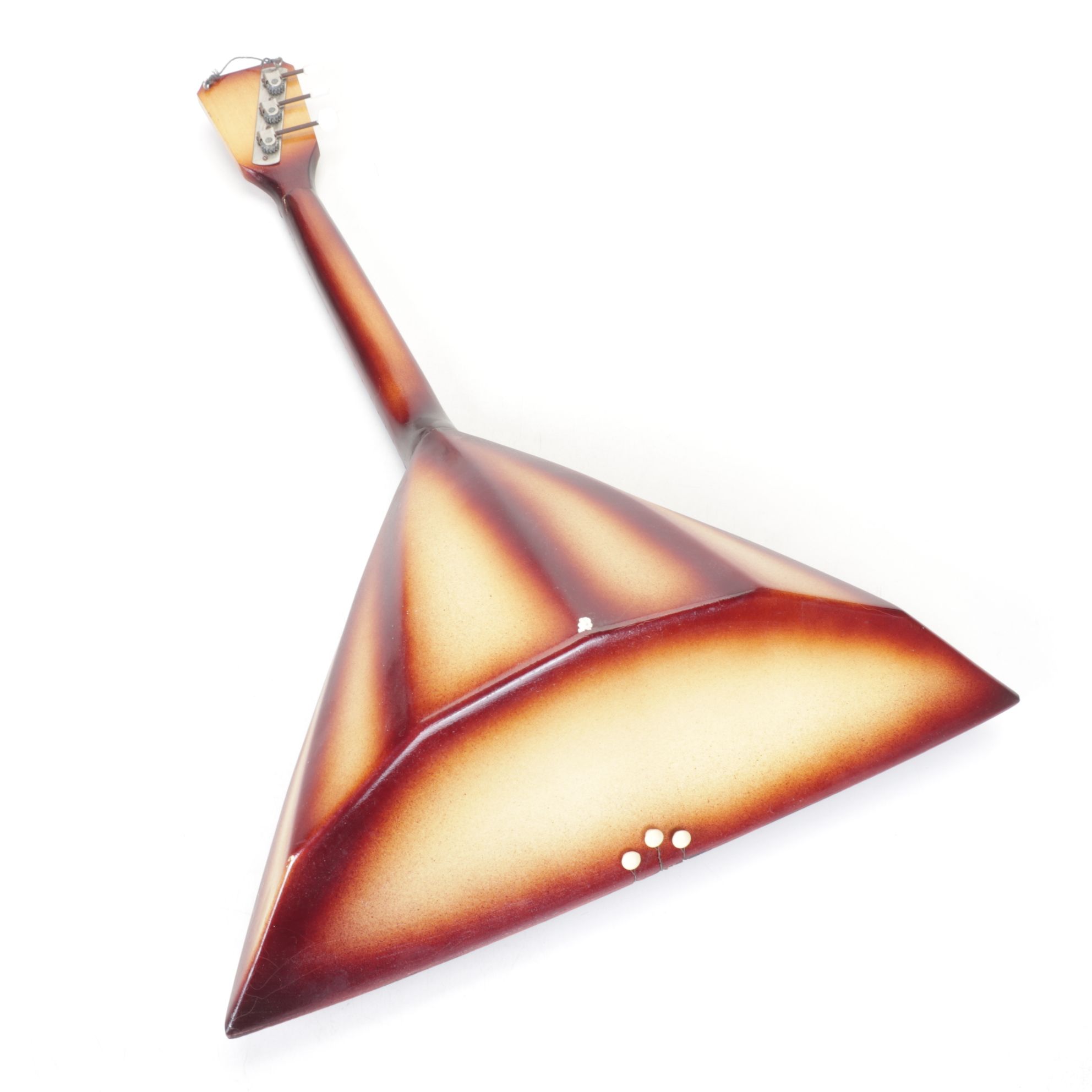 Russian Balalaika with Hand-Painted Troika Folk Tale Scene, 1994