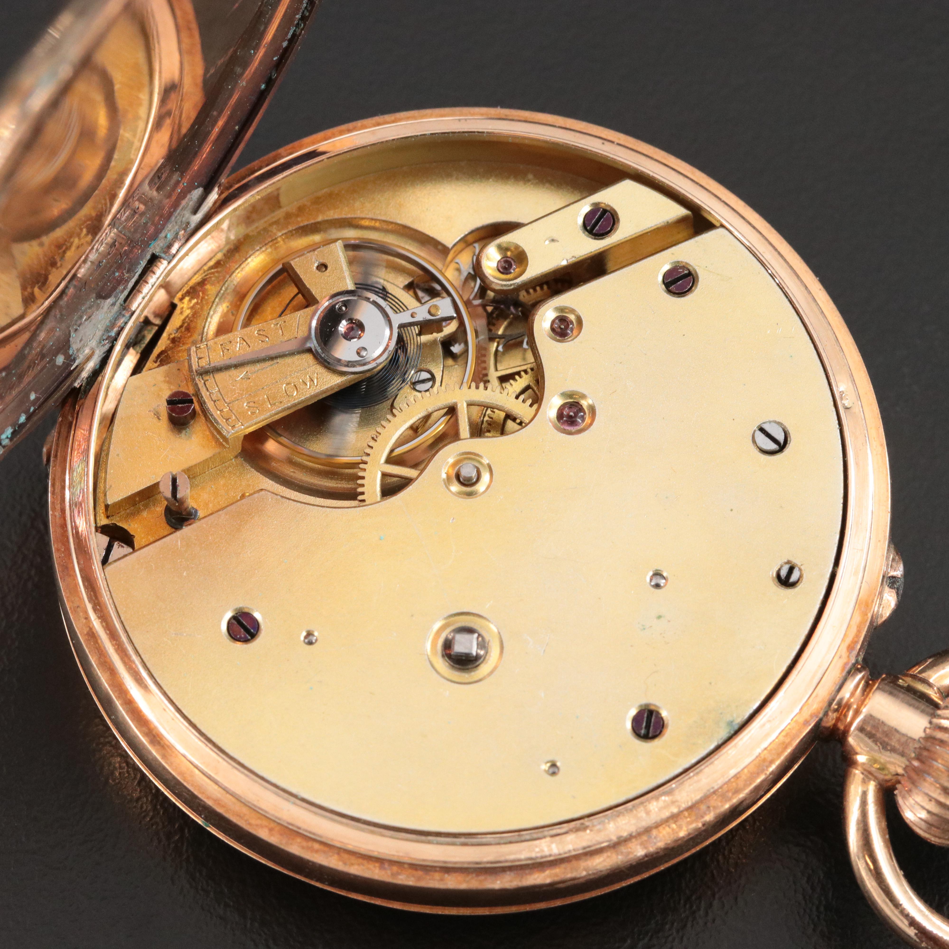 14K Half Hunter Pocket Watch