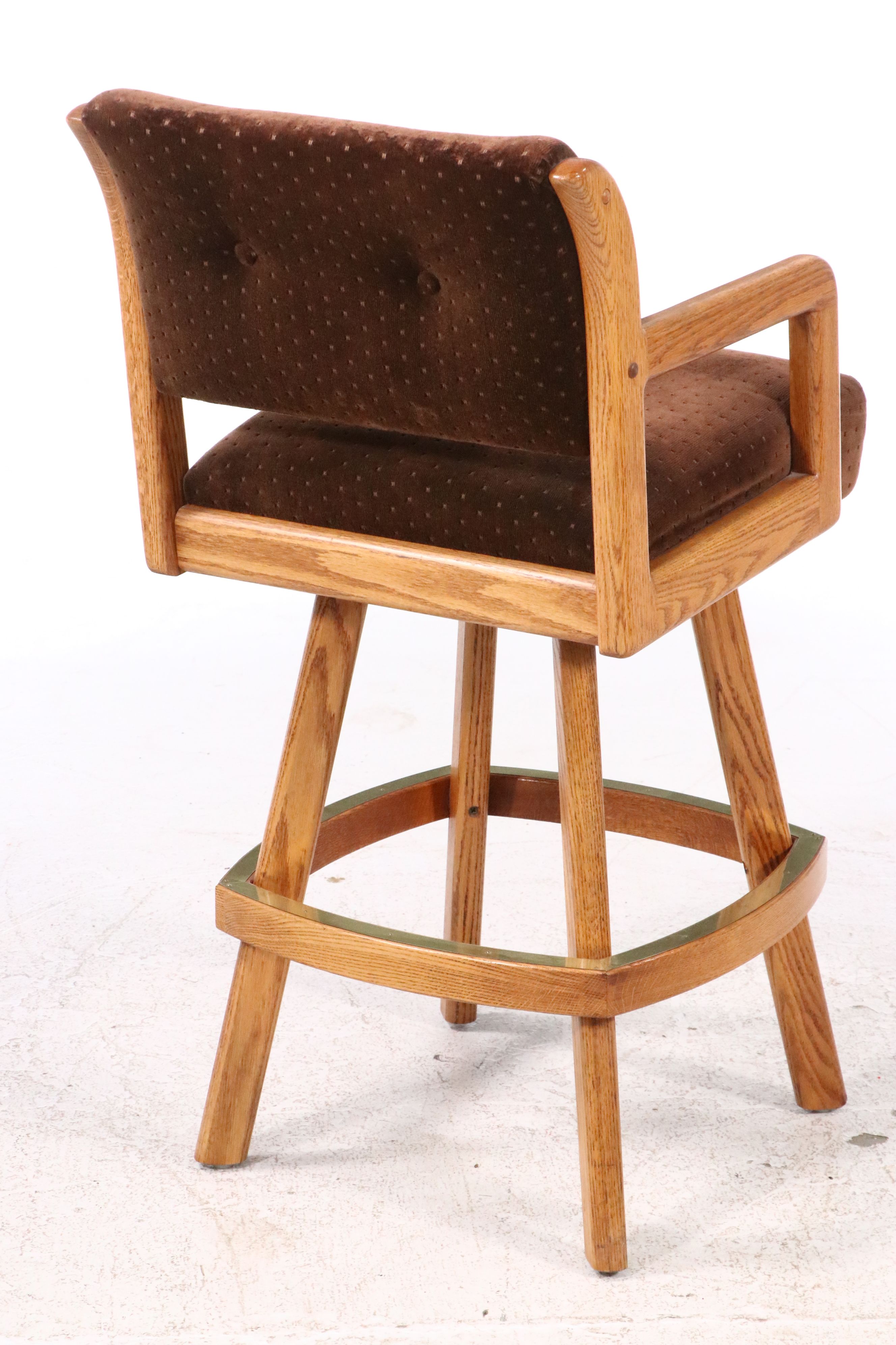 Set of Three Oak Barstools