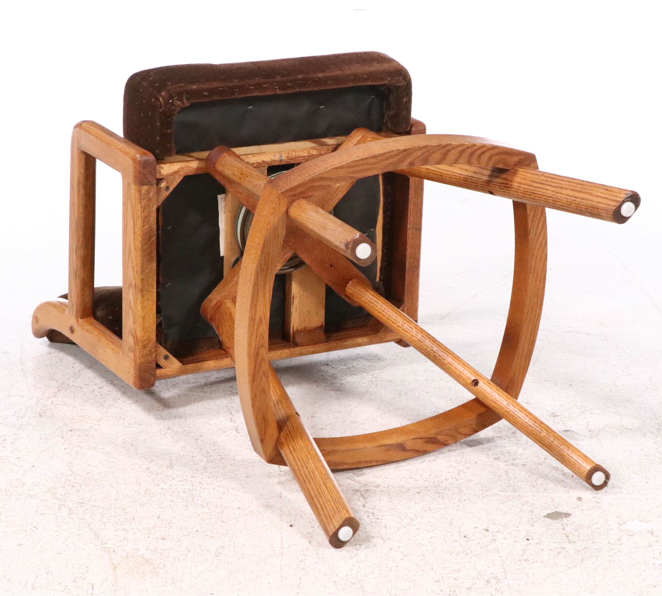 Set of Three Oak Barstools