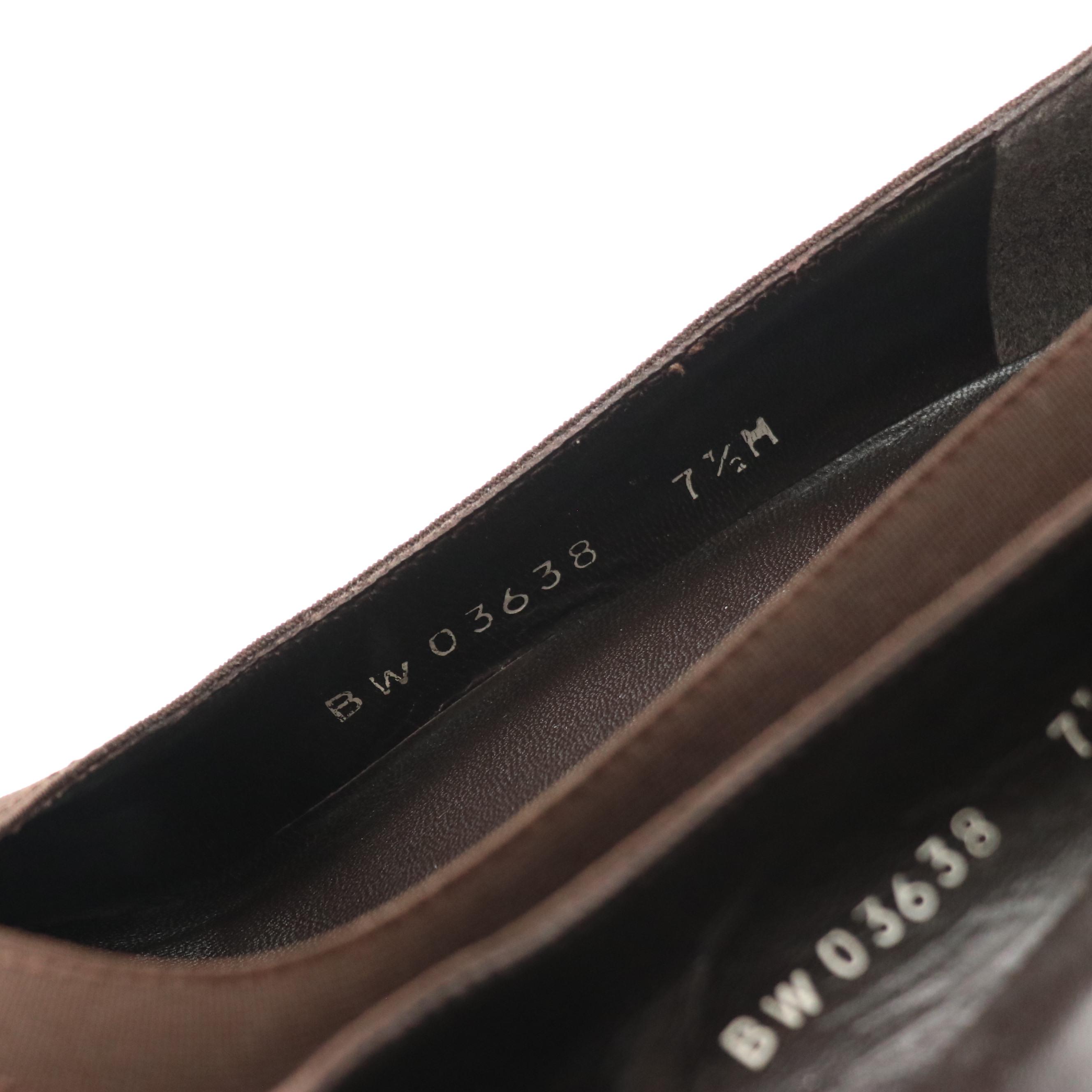 Stuart Weitzman "MidLogic" Cola Suede Pumps, "Sutton" Shiny Mushroom Suede Heels