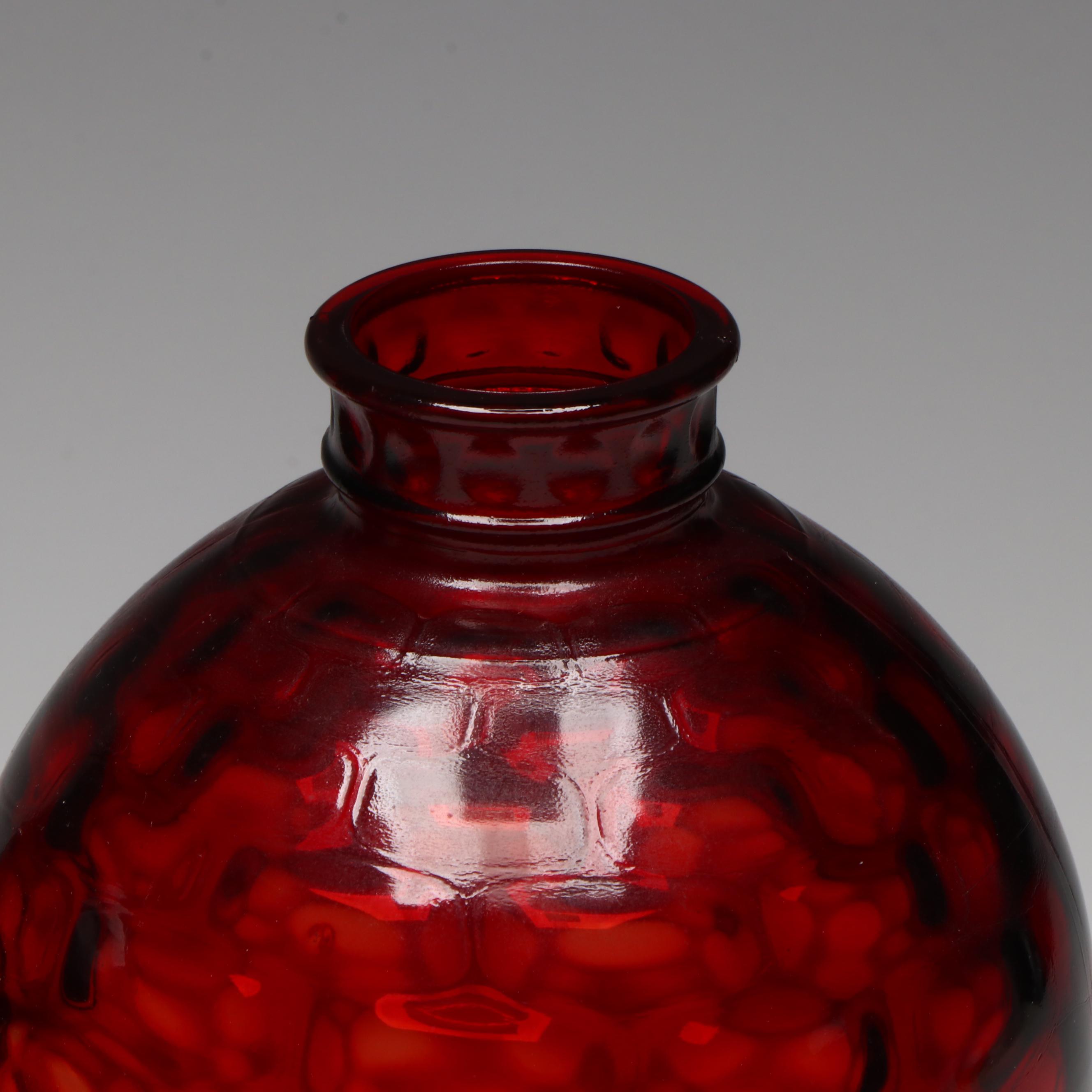 Ruby Red Glass Vases