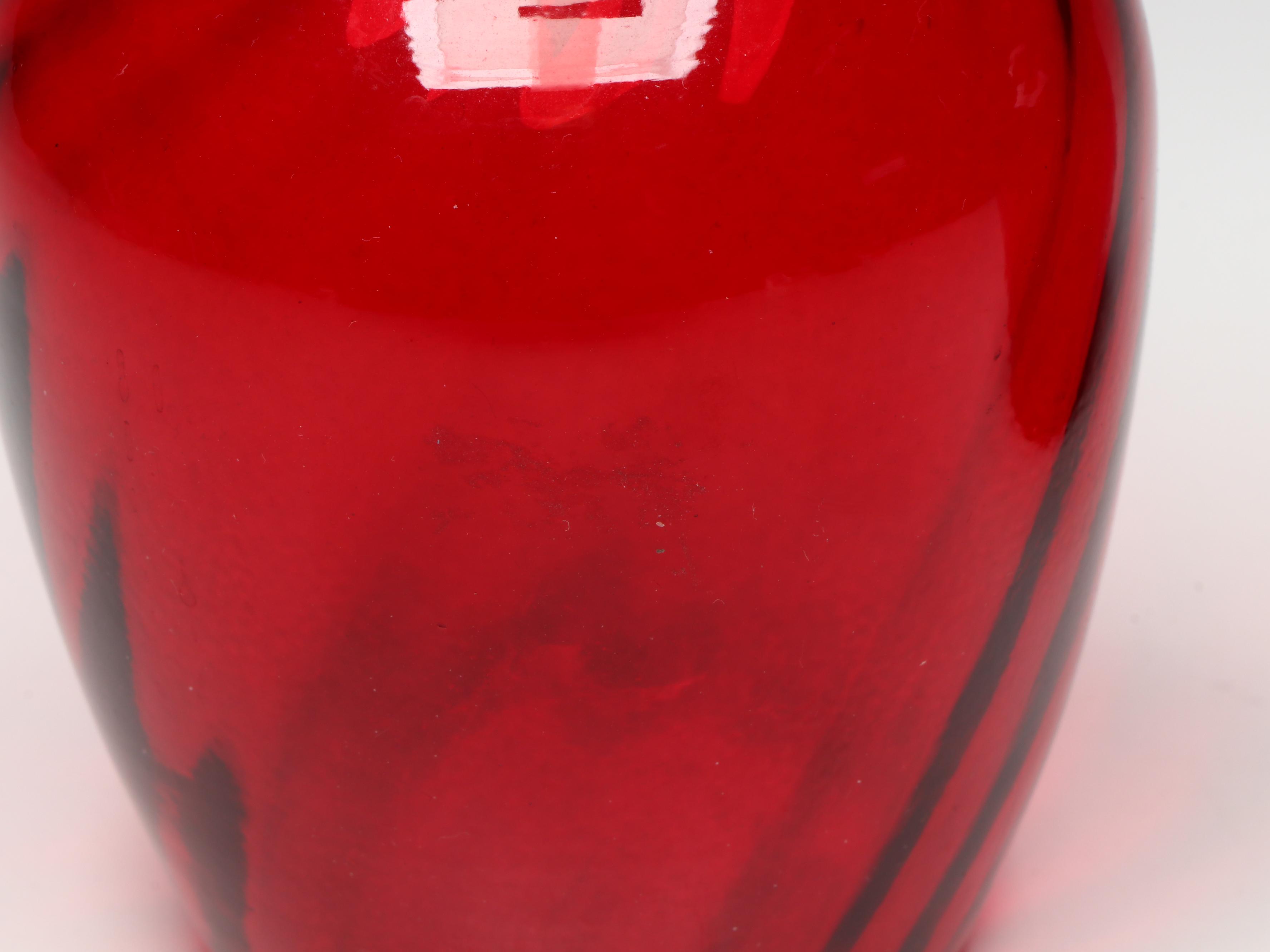 Ruby Red Glass Vases