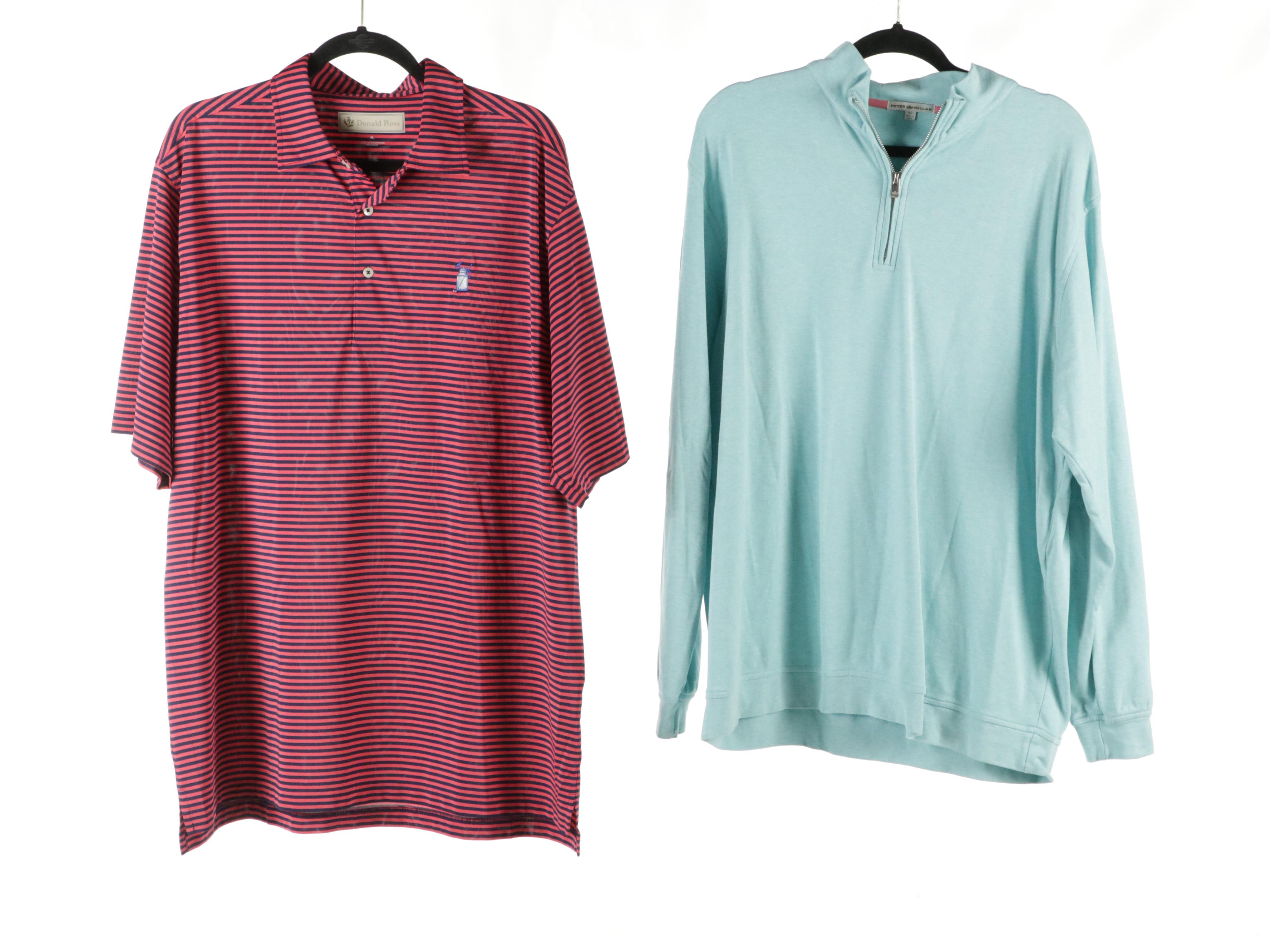 Men's Peter Millar and Eddie Bauer Quarter Zips, Donald Ross Polo Shirt & More