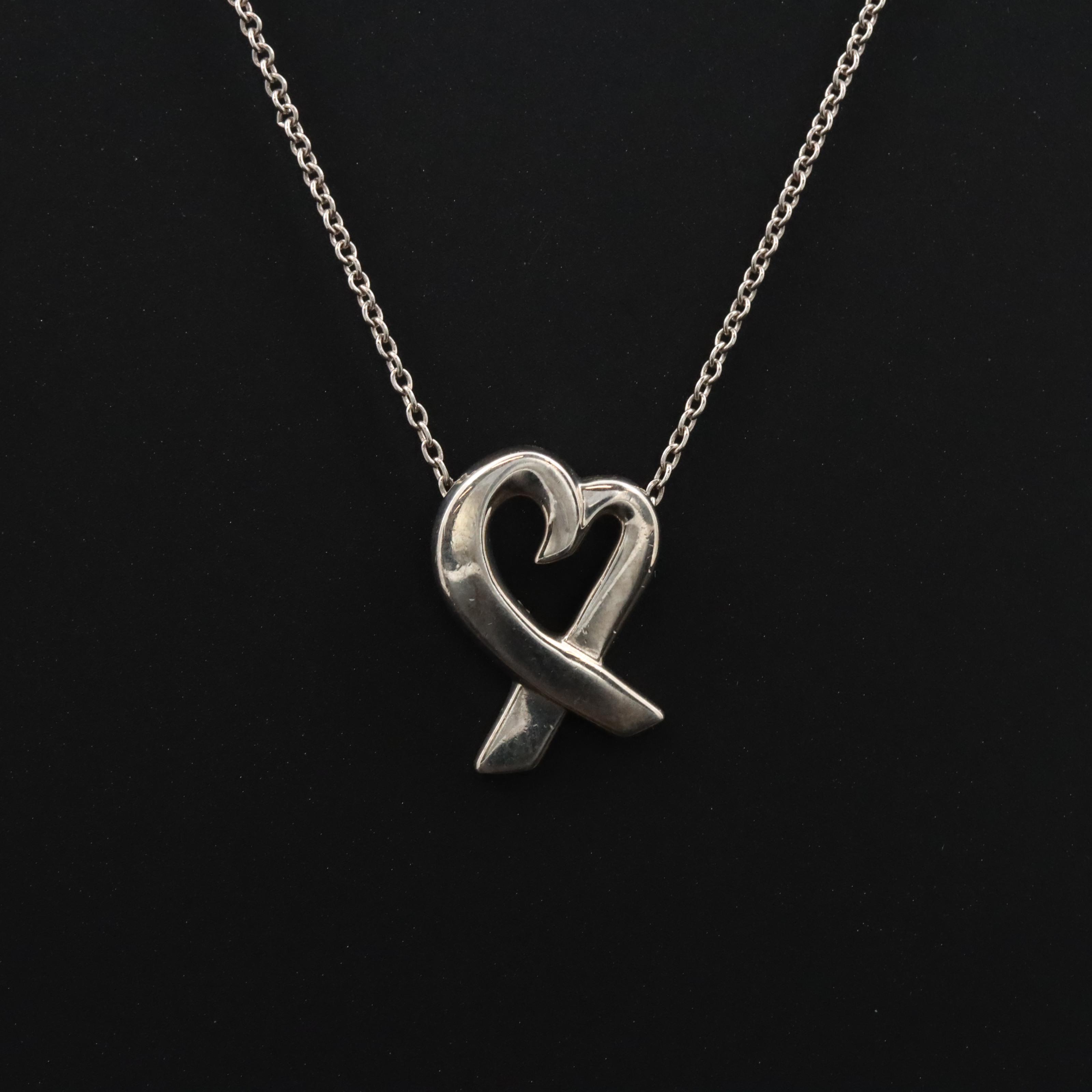 Paloma Picasso for Tiffany & Co. Loving Heart Sterling Necklace
