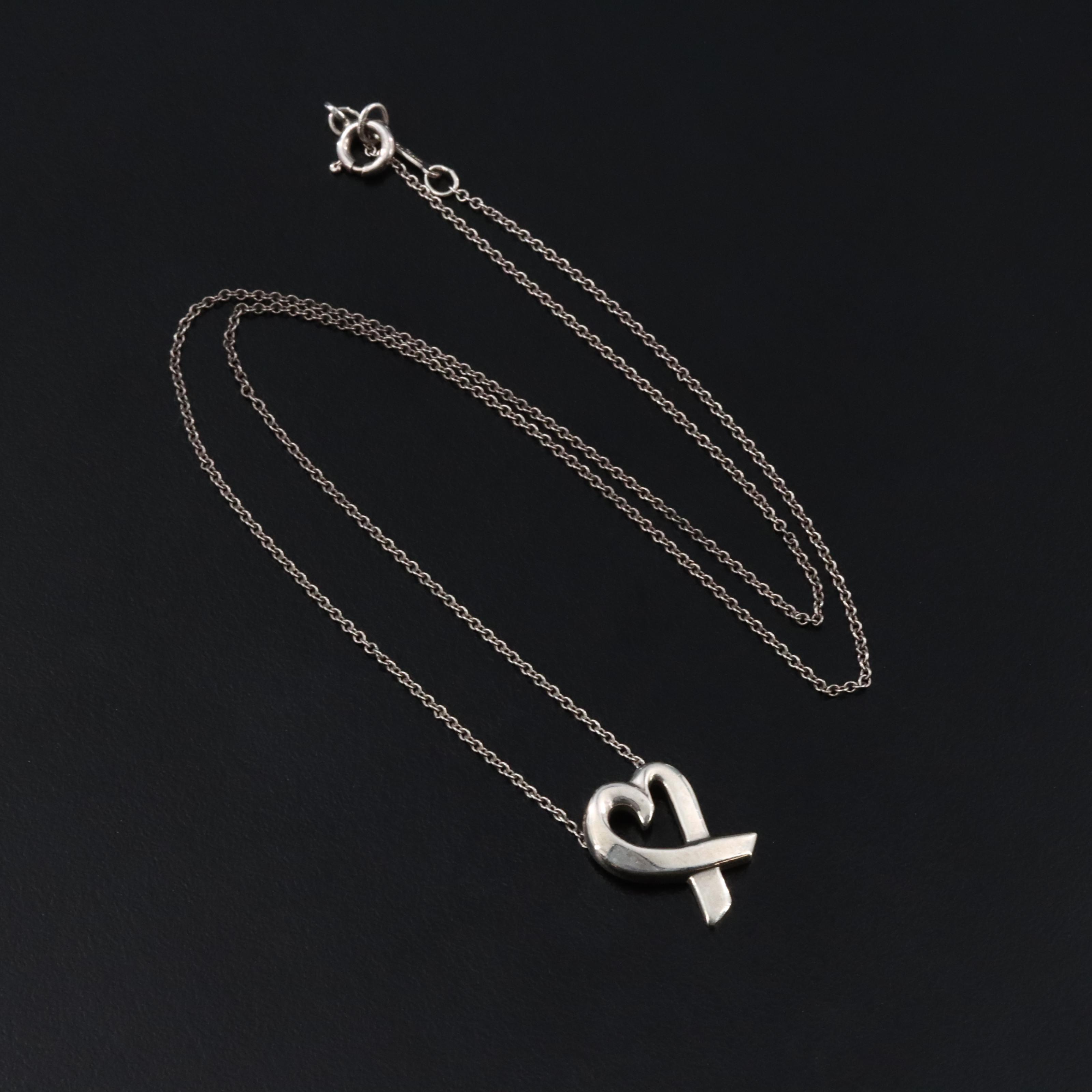 Paloma Picasso for Tiffany & Co. Loving Heart Sterling Necklace