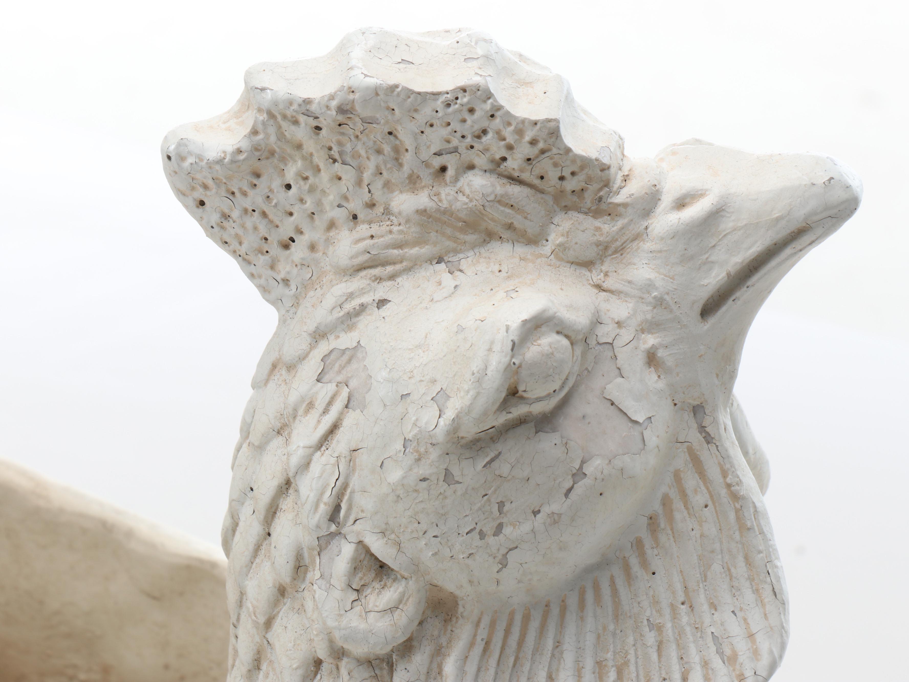 Farmhouse Style Double Rooster Head Ceramic Planter