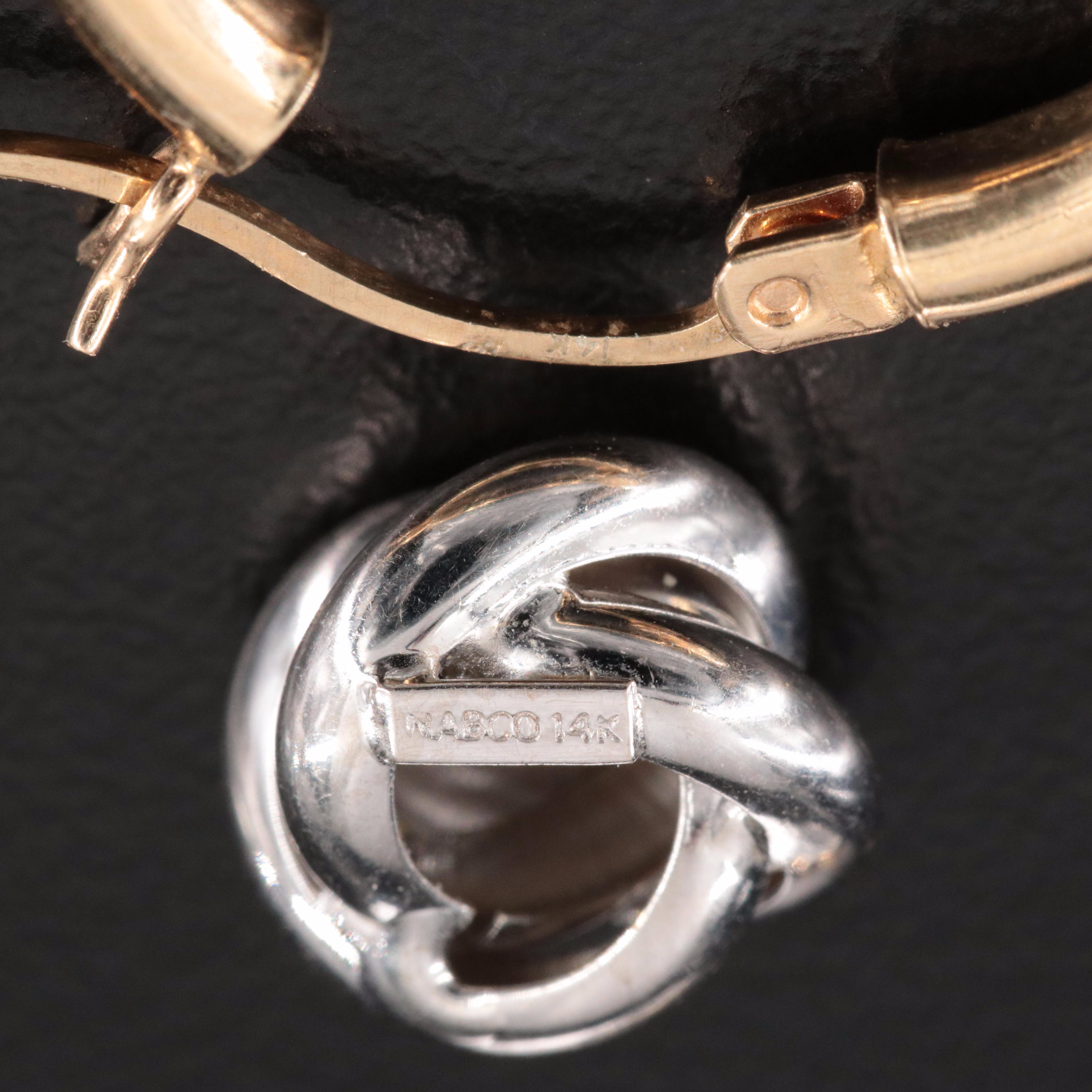 14K Hoops with Knot Earring Enhancers