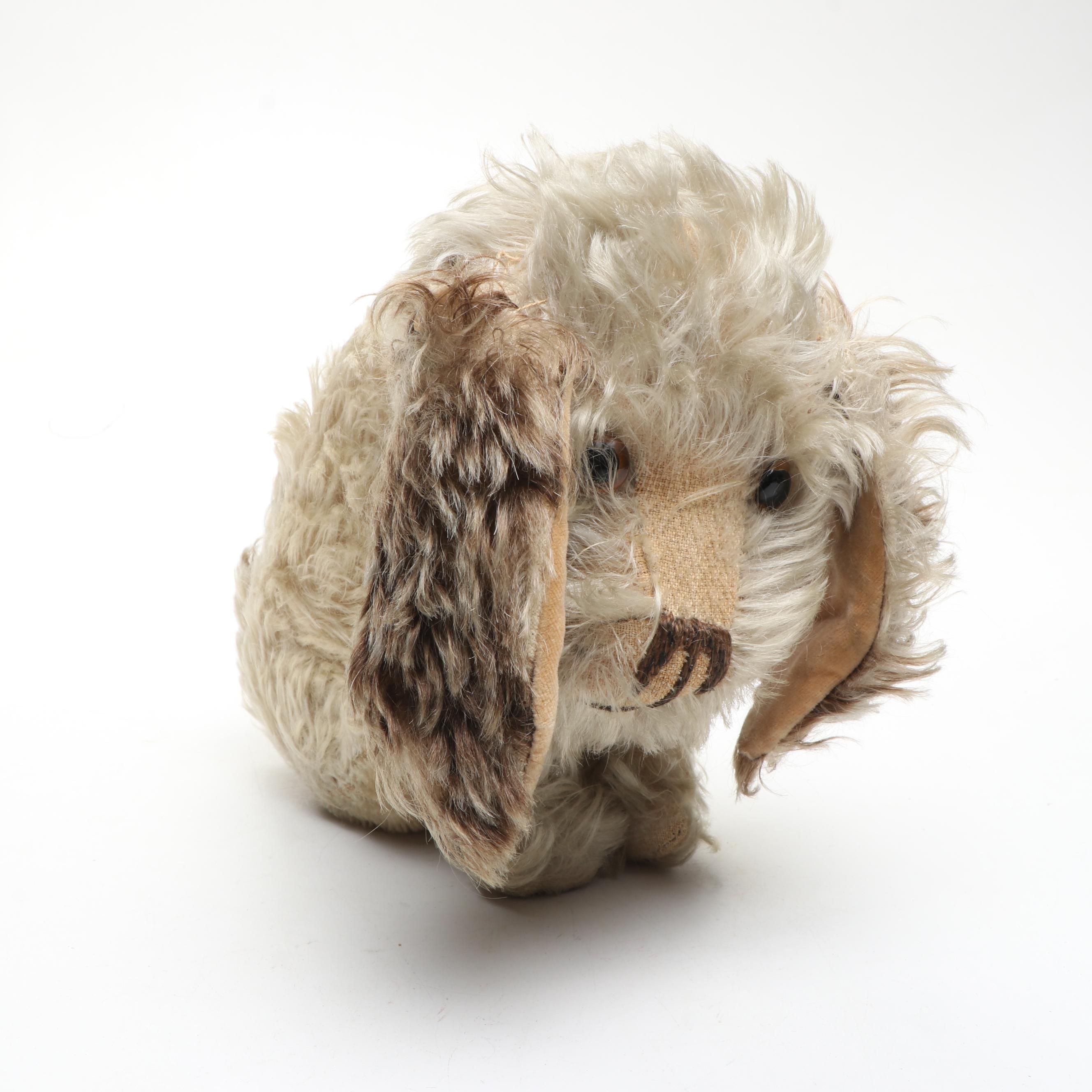 Vintage Steiff Teddy Bear and Other Mohair Dog