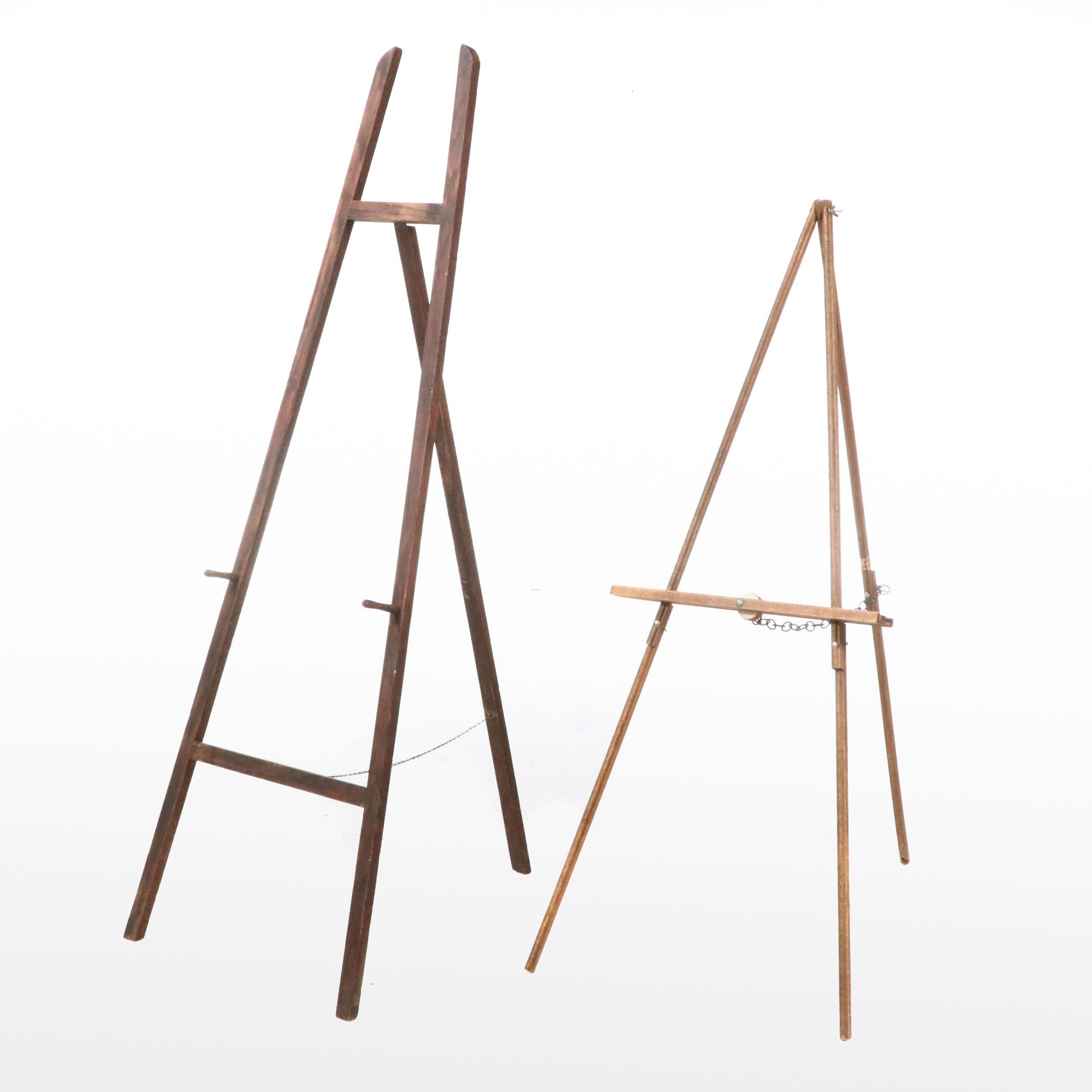 Pair of Wooden Artist's Work Easels
