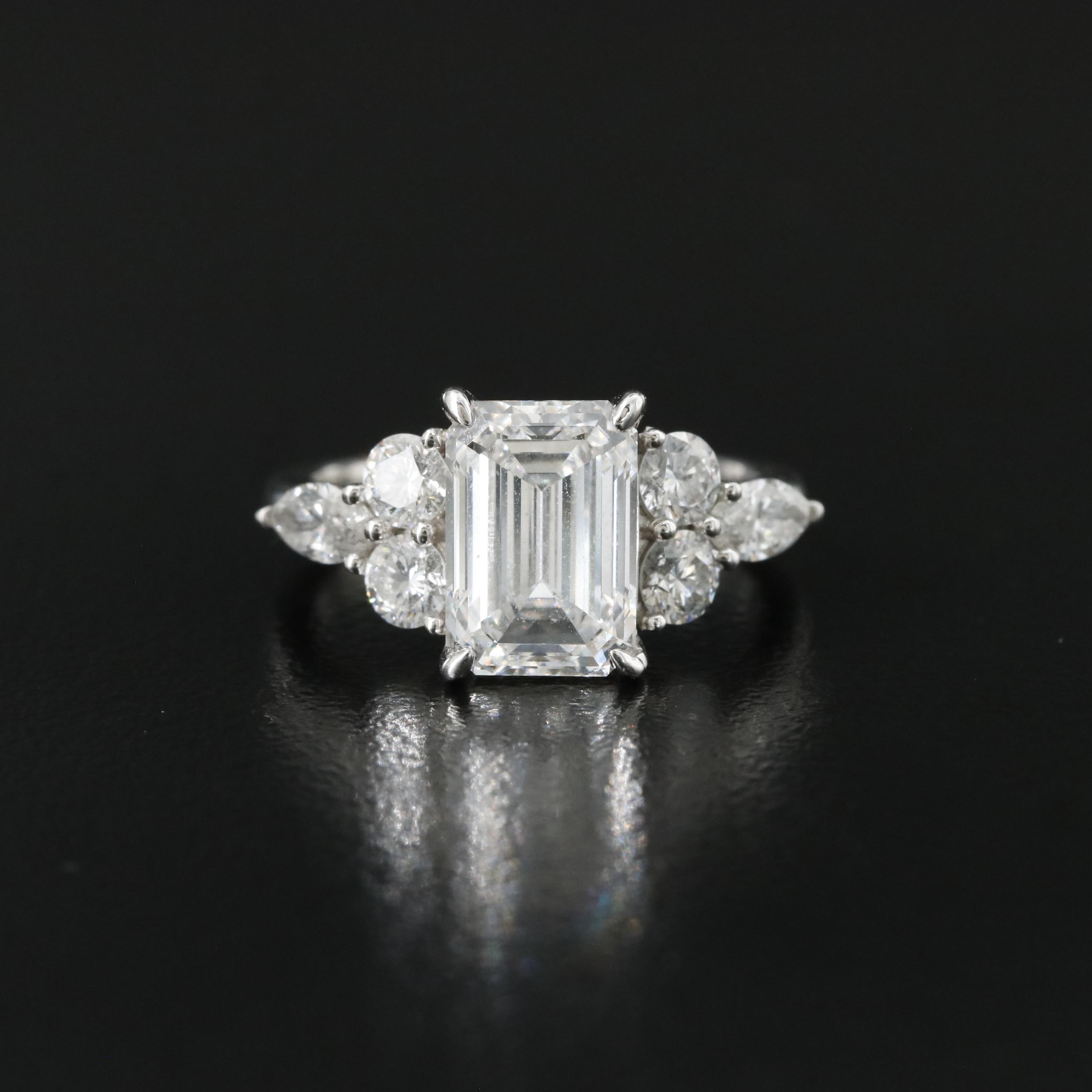 14K 3.43 CTW Lab Grown Diamond Ring