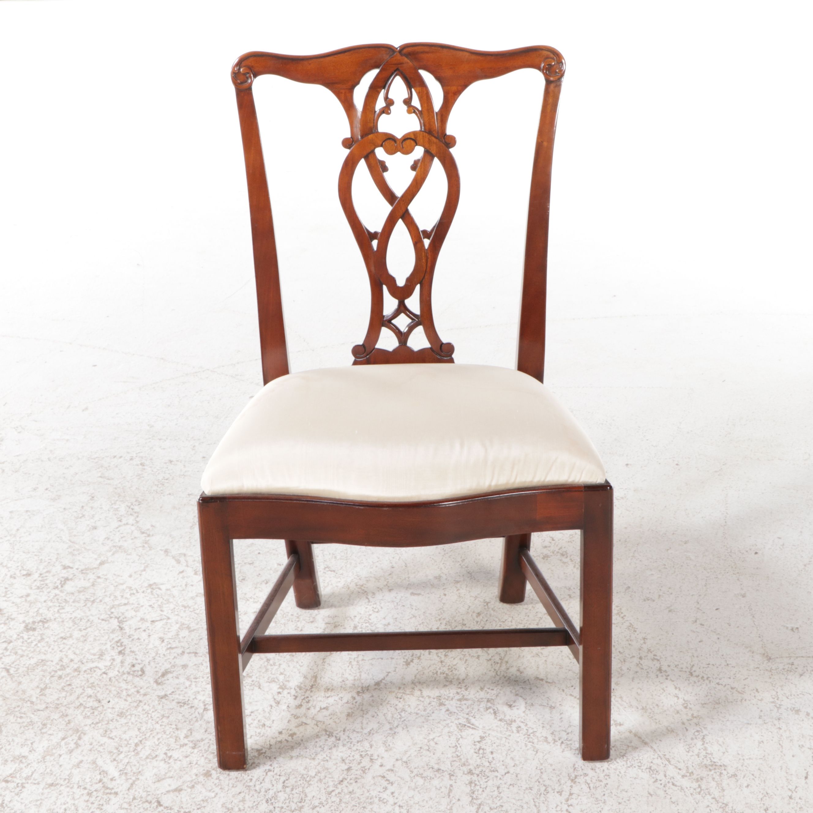 Stickley Georgian Style Mahogany Dining Table and Eight Maitland-Smith Chairs
