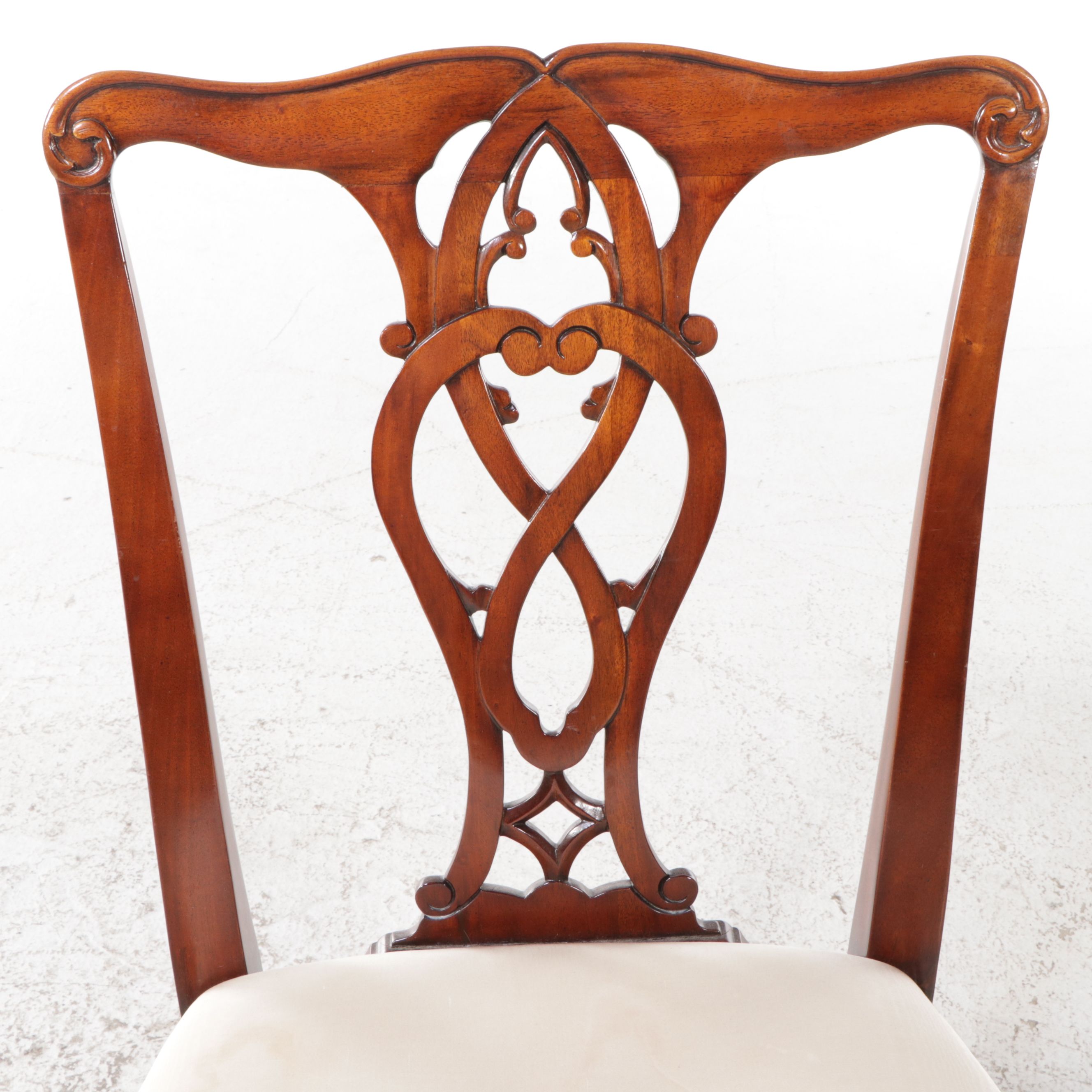 Stickley Georgian Style Mahogany Dining Table and Eight Maitland-Smith Chairs