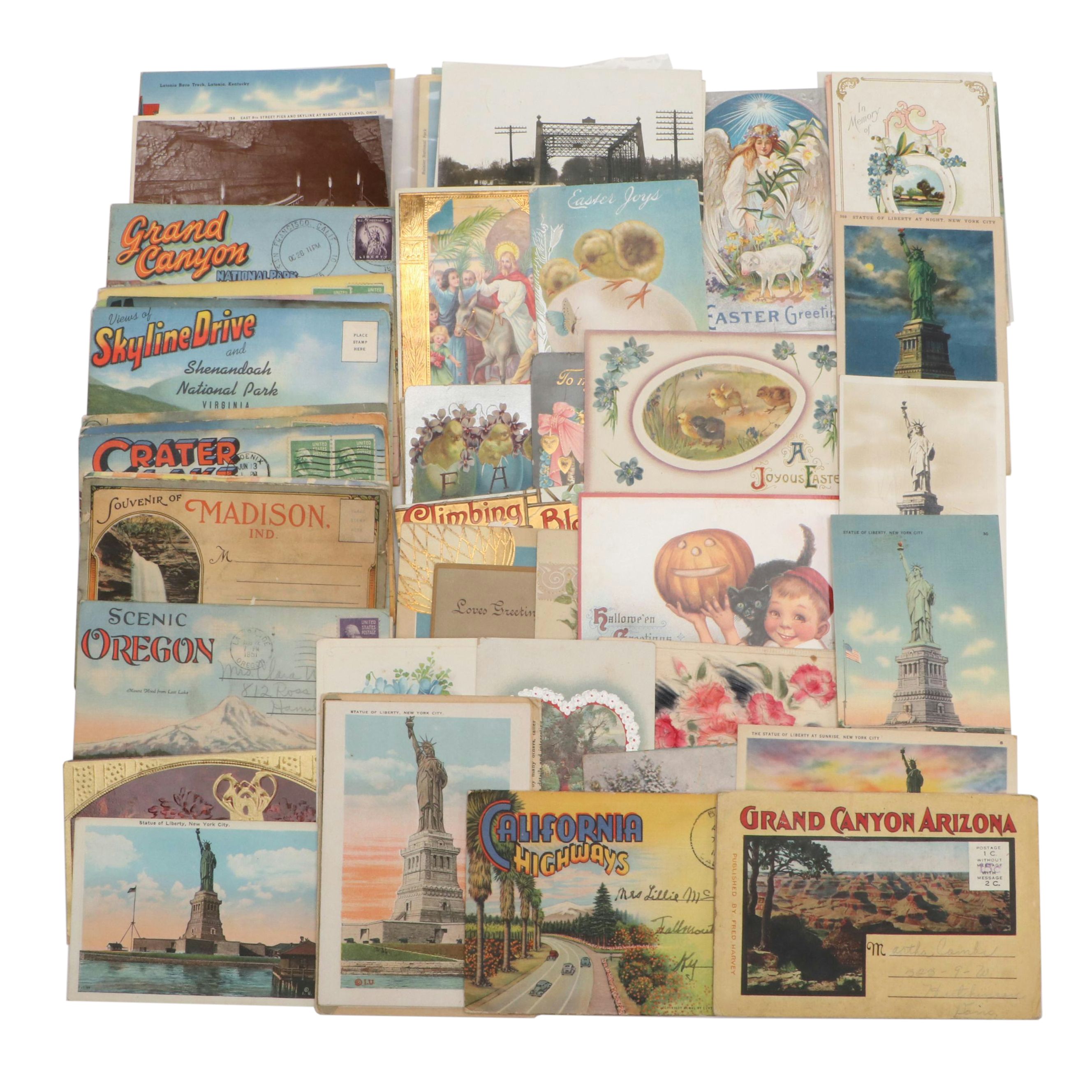 Cincinnati with Other Souvenir and Holiday Postcards, Early to Mid-20th Century