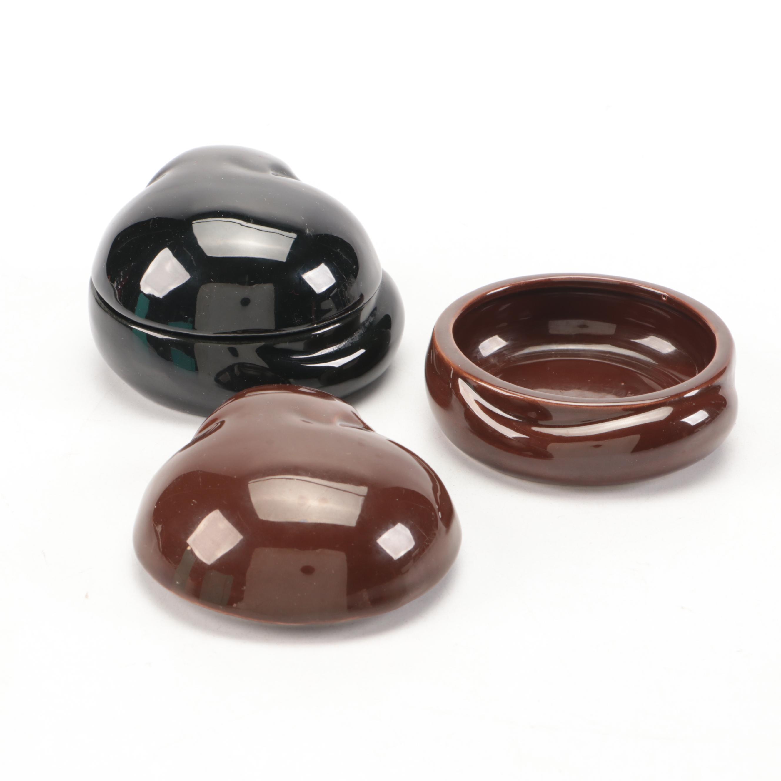 Tiffany & Co. Porcelain Sleeping Cat Boxes, 1970s